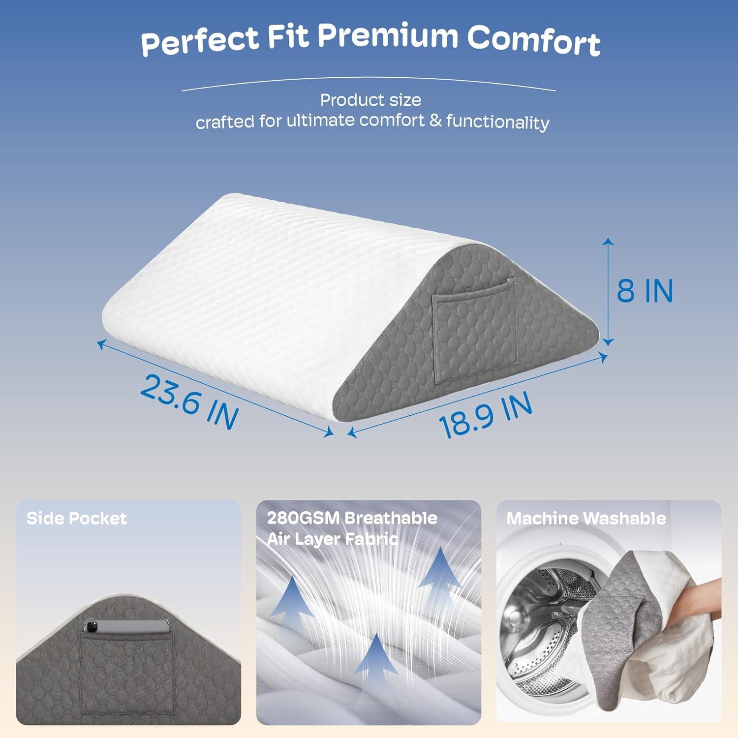 Cojín en cuña Simpledad 20.32 cm para piernas y tobillos