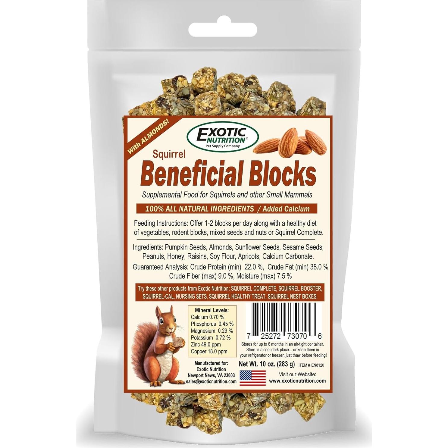 Bloques Nutricionales para Ardillas Exotic Nutrition 283.5 g