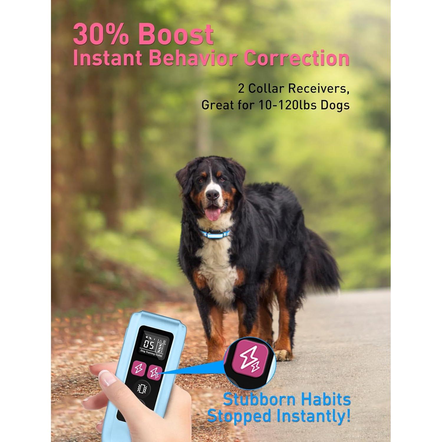 Collar de Entrenamiento Peture 4 en 1 para Perros 4.5-54.4 kg