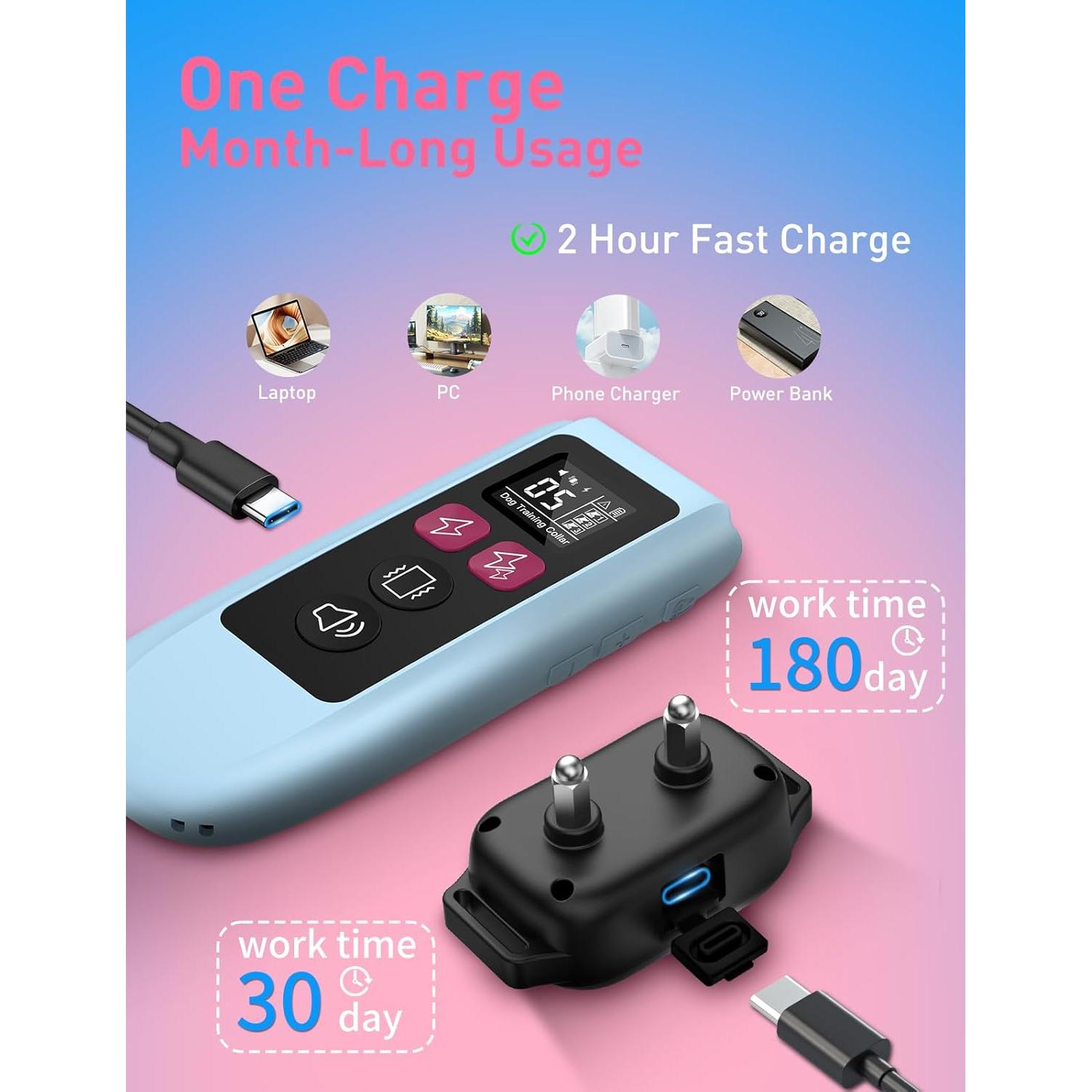 Collar de Entrenamiento Peture 4 en 1 para Perros 4.5-54.4 kg