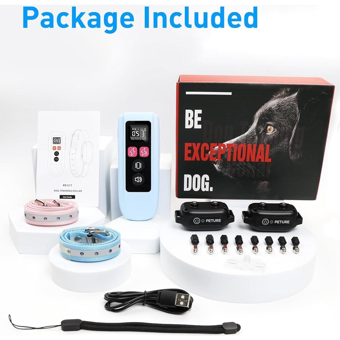 Collar de Entrenamiento Peture 4 en 1 para Perros 4.5-54.4 kg