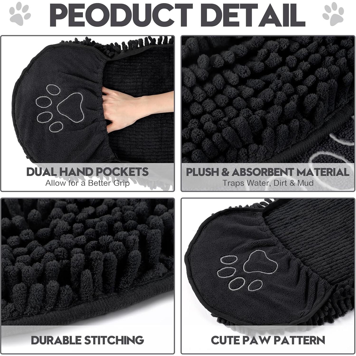 Toalla de Microfibra para Perros Newwiee 4 Piezas 81x36cm