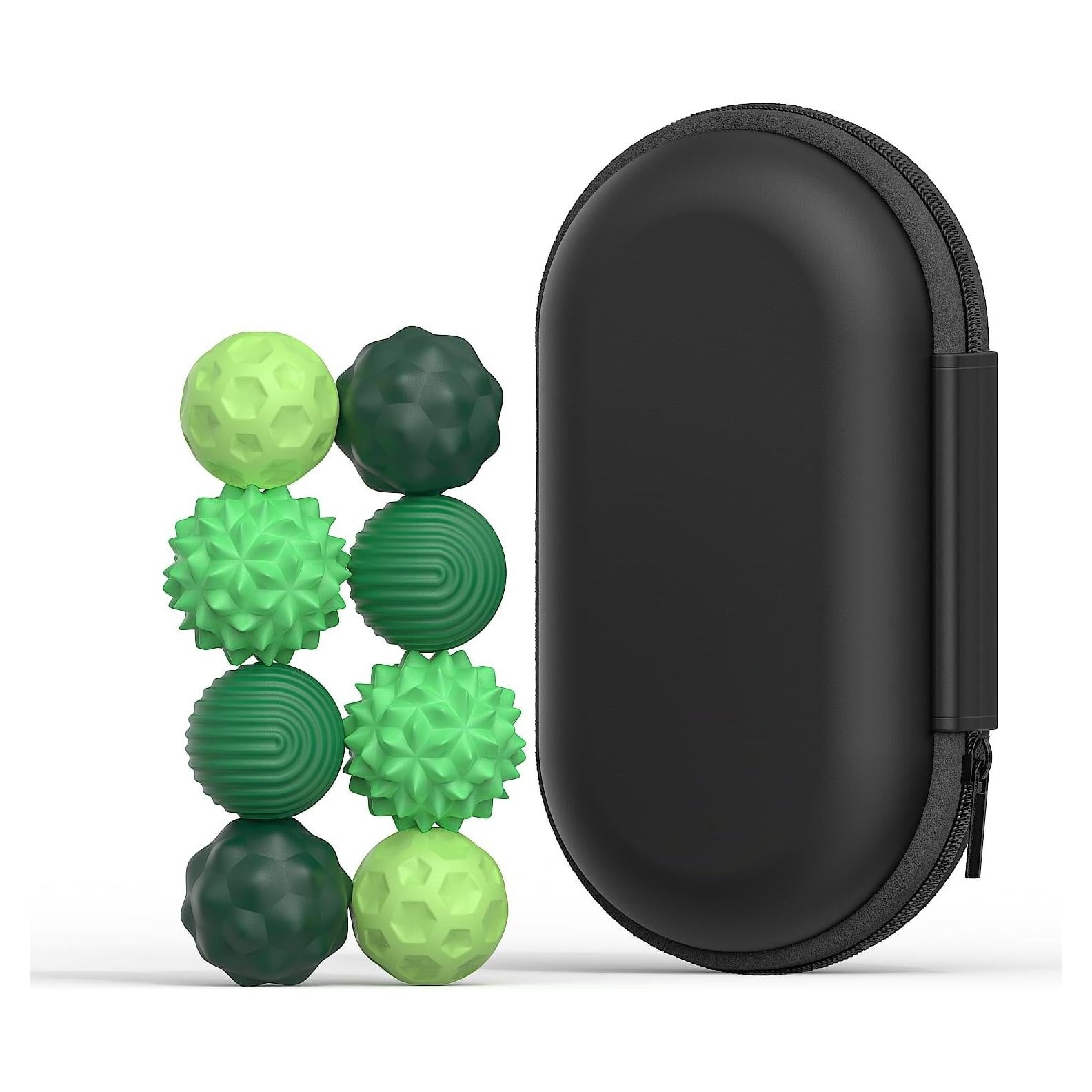 Bolas Antiestrés Magnéticas Apiocmy 8pcs Silicona Verde