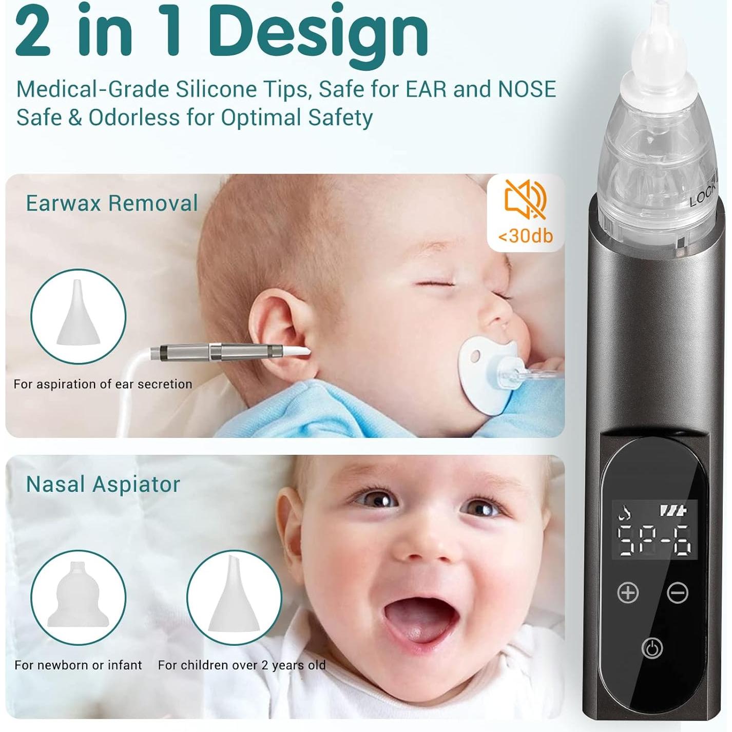 Limpiador de Oídos Eléctrico HIQUAY 2025, Succión 6 Niveles