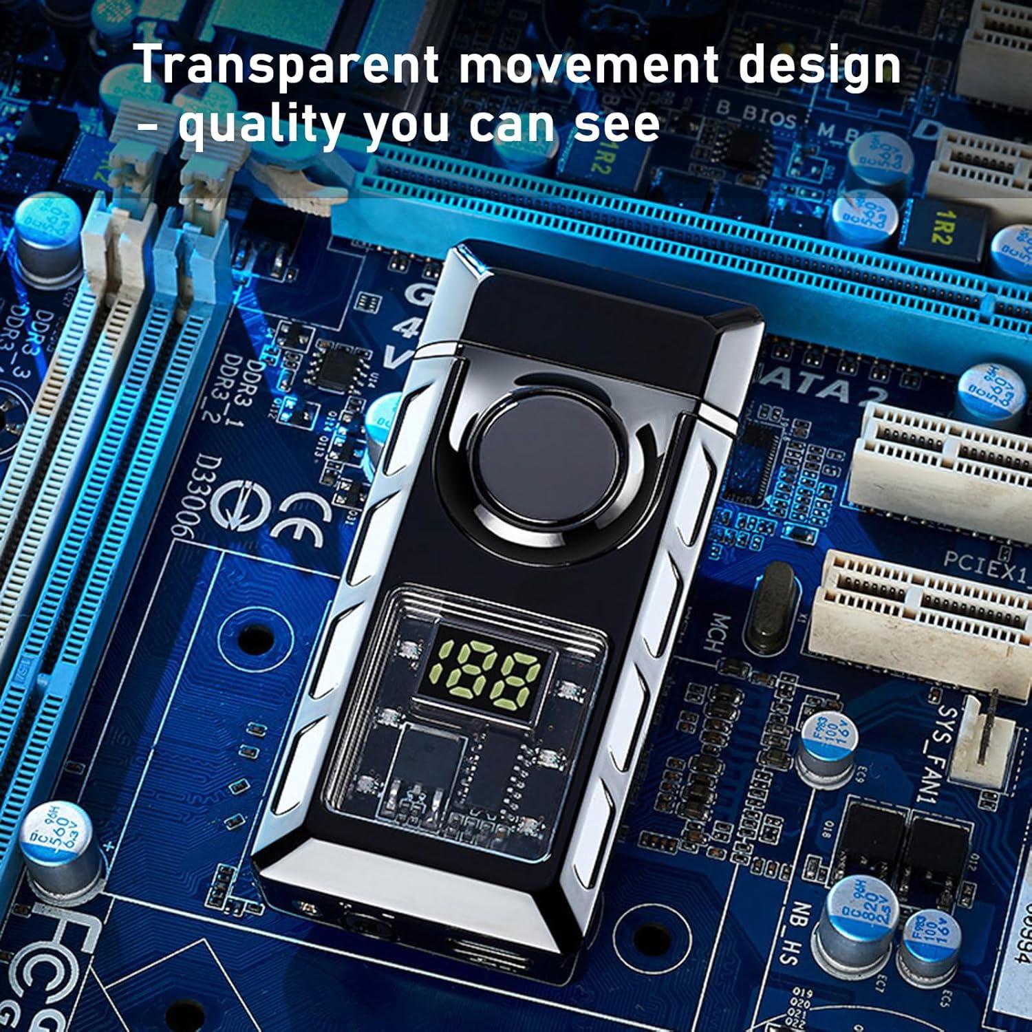 Encendedor de antorcha doble llama CYJBAO con pantalla LED