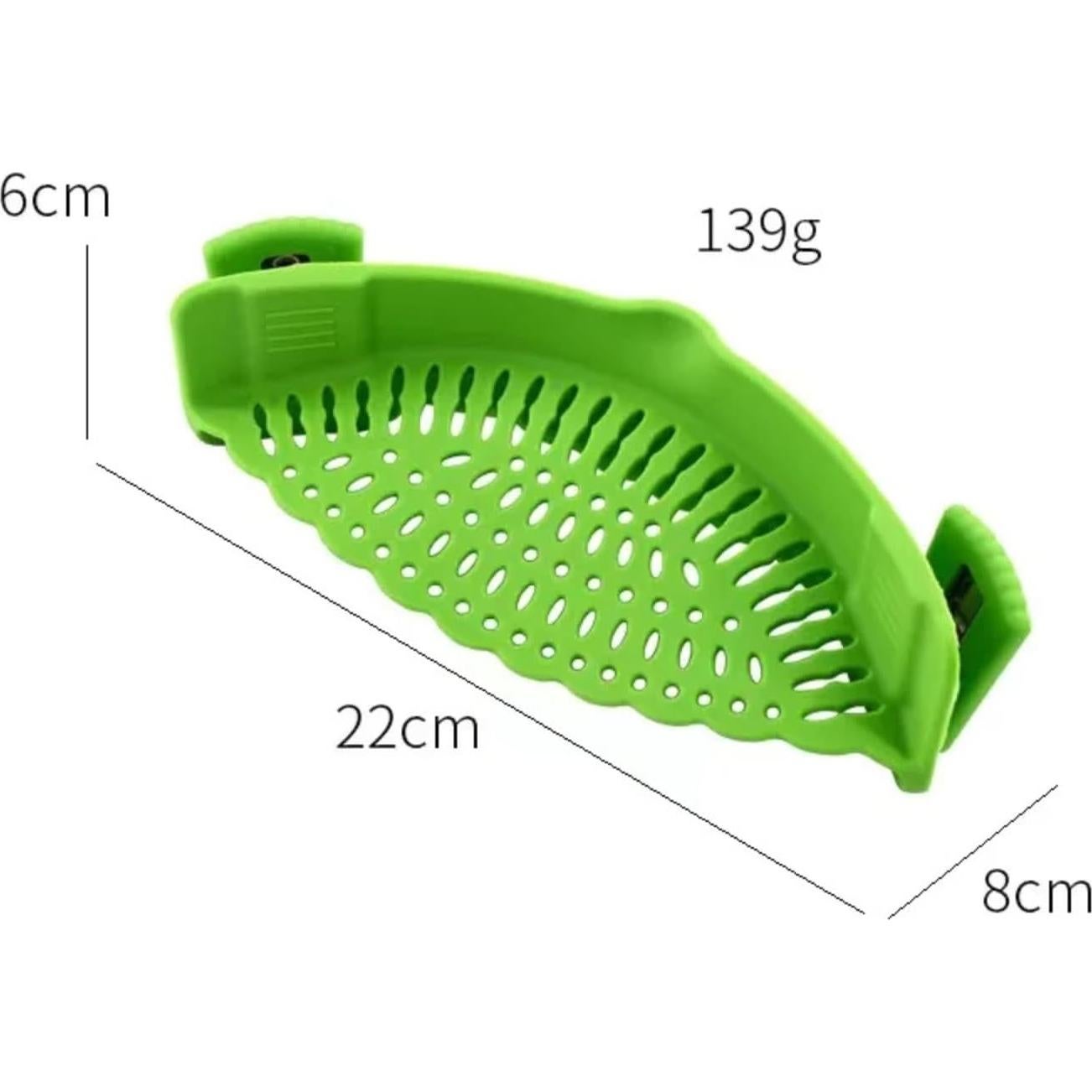 Colador de Silicona Clip-On LUXIS DESIGNS 22x8cm Negro