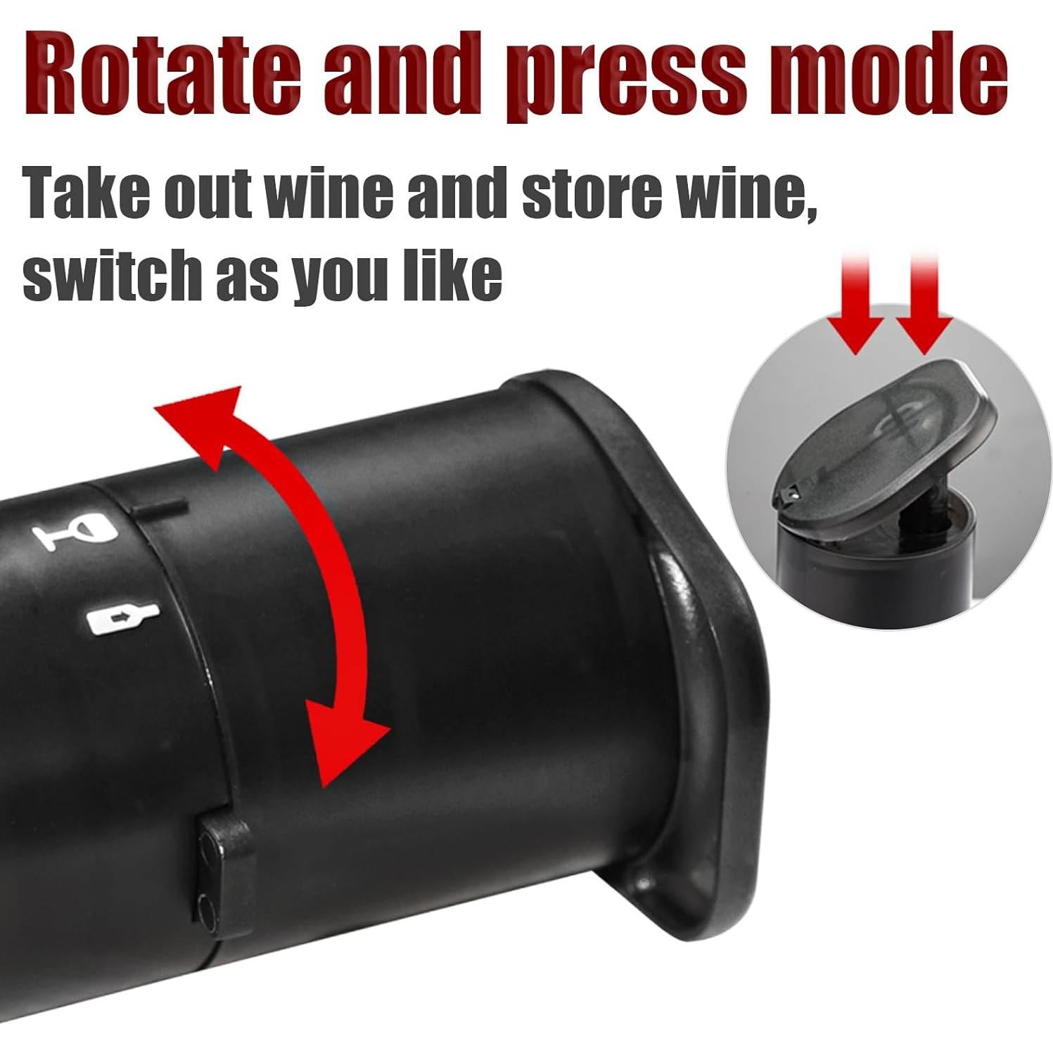 Dispensador de Vino al Vacío LUCYLANKER 4 en 1, Aerador y Conservador