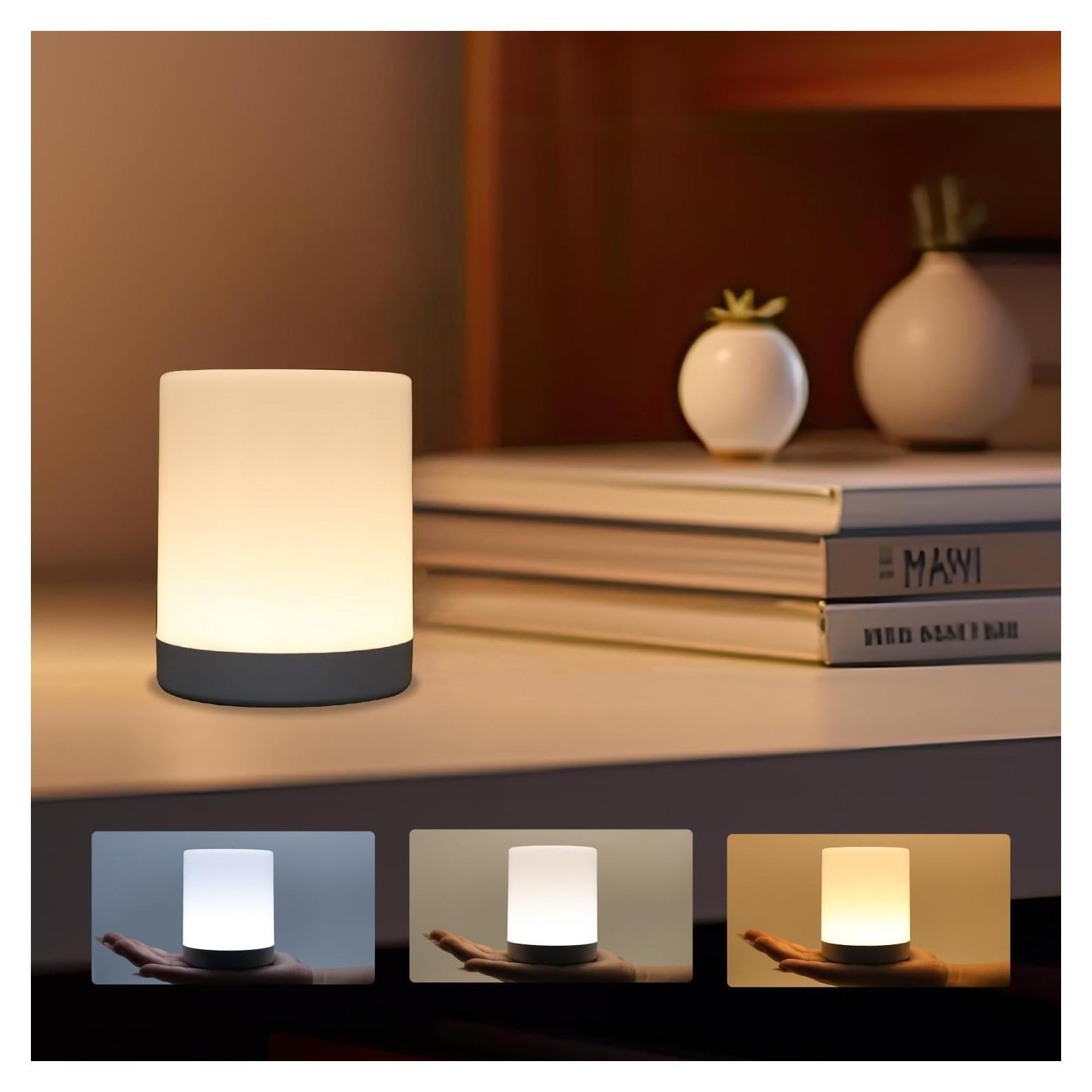 Luz Nocturna Táctil Recargable DAZZY DOT 3 Colores 8.5cm