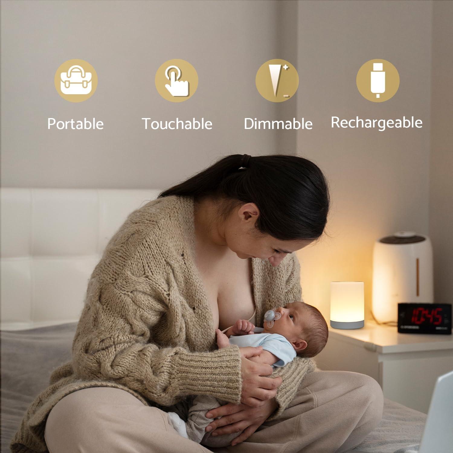 Luz Nocturna Táctil Recargable DAZZY DOT 3 Colores 8.5cm