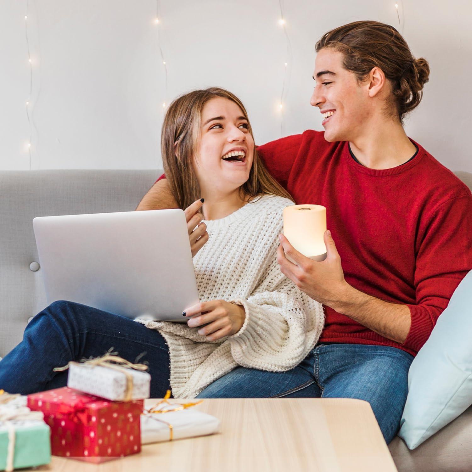 Luz Nocturna Táctil Recargable DAZZY DOT 3 Colores 8.5cm