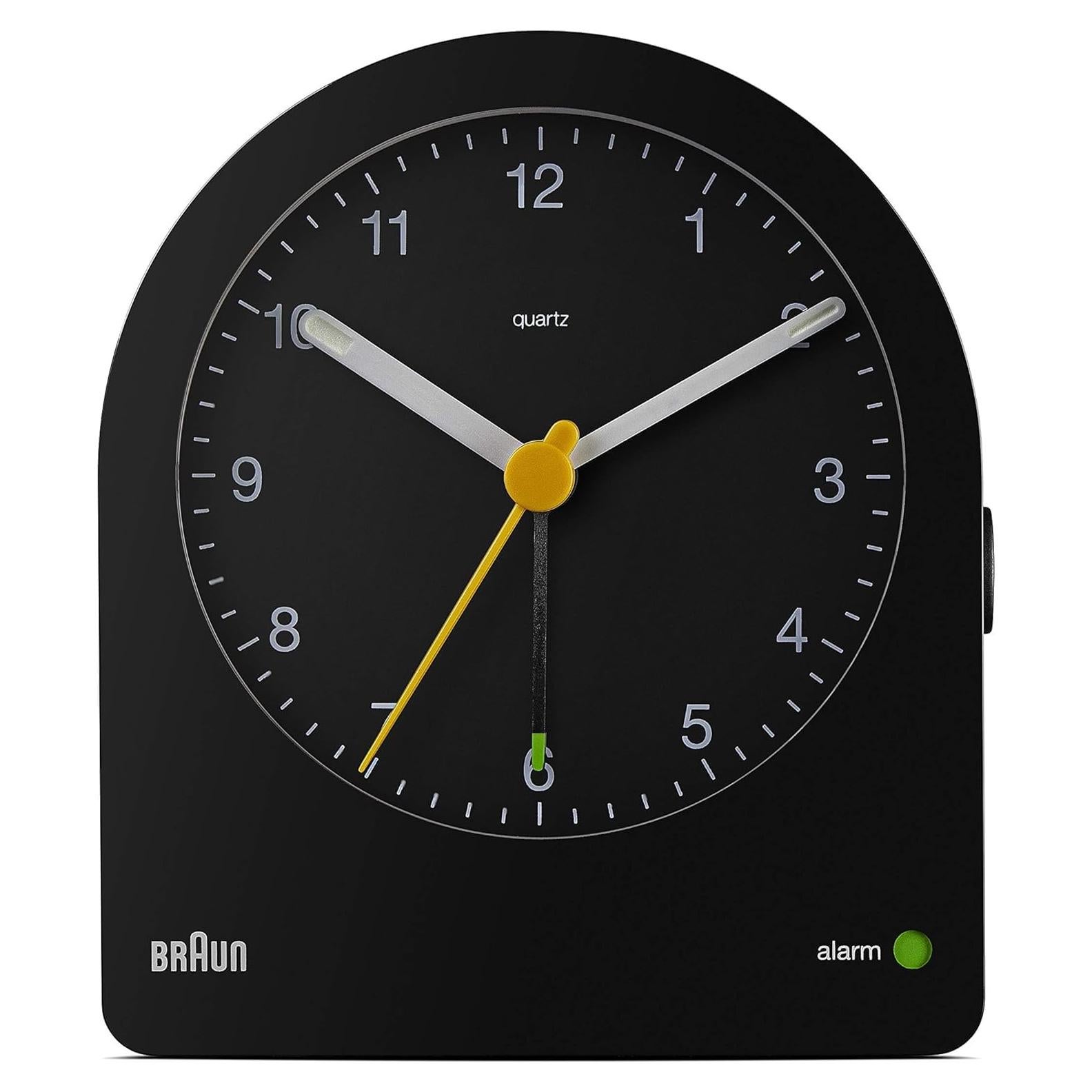 Reloj Despertador Analógico Braun BC22B Silencioso Negro