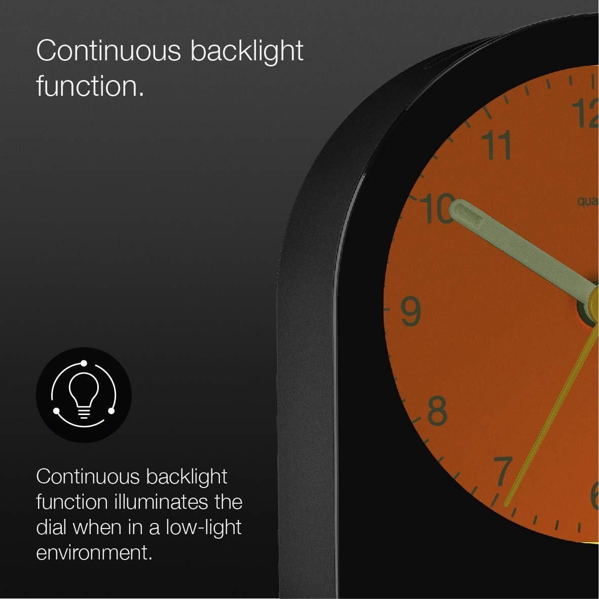 Reloj Despertador Analógico Braun BC22B Silencioso Negro