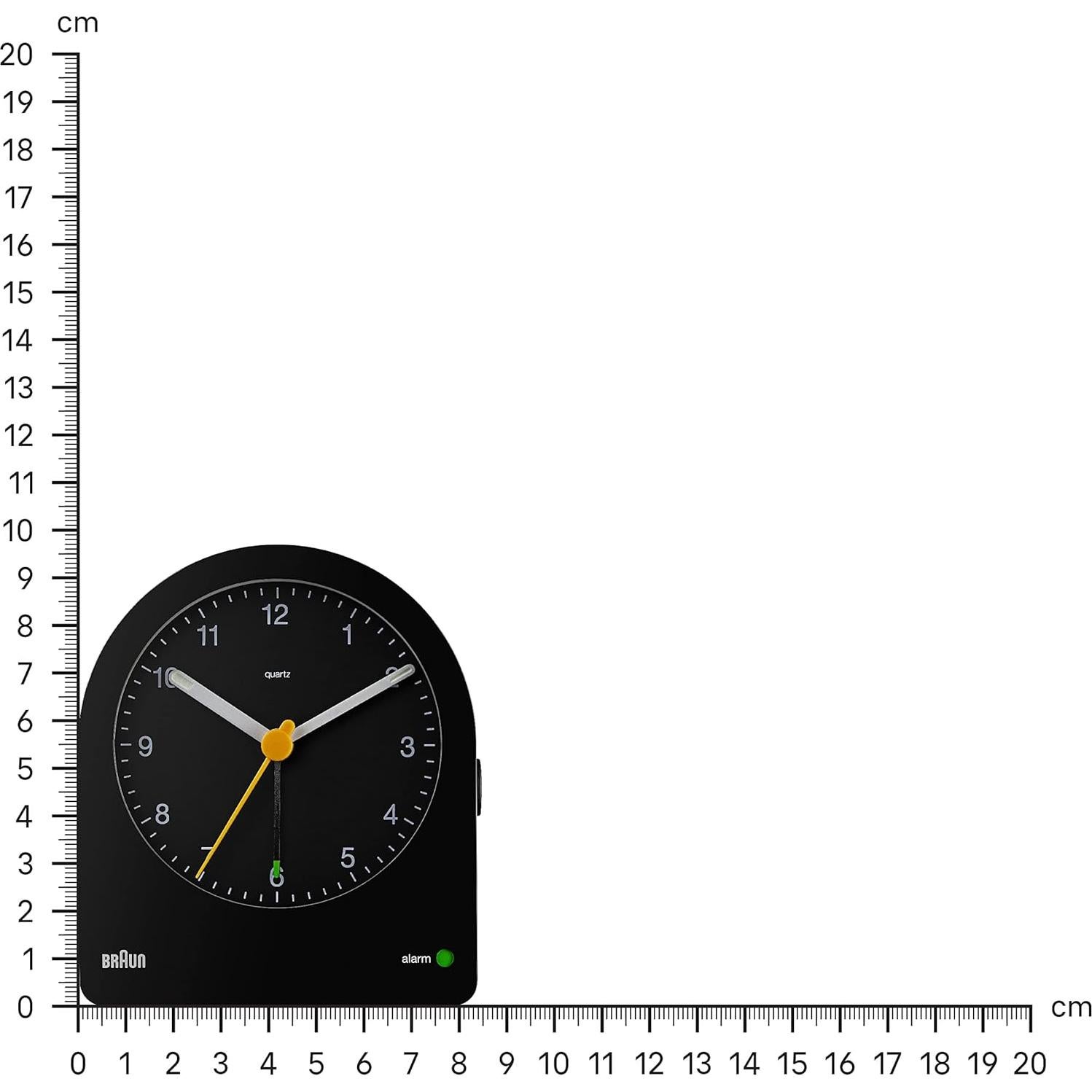 Reloj Despertador Analógico Braun BC22B Silencioso Negro