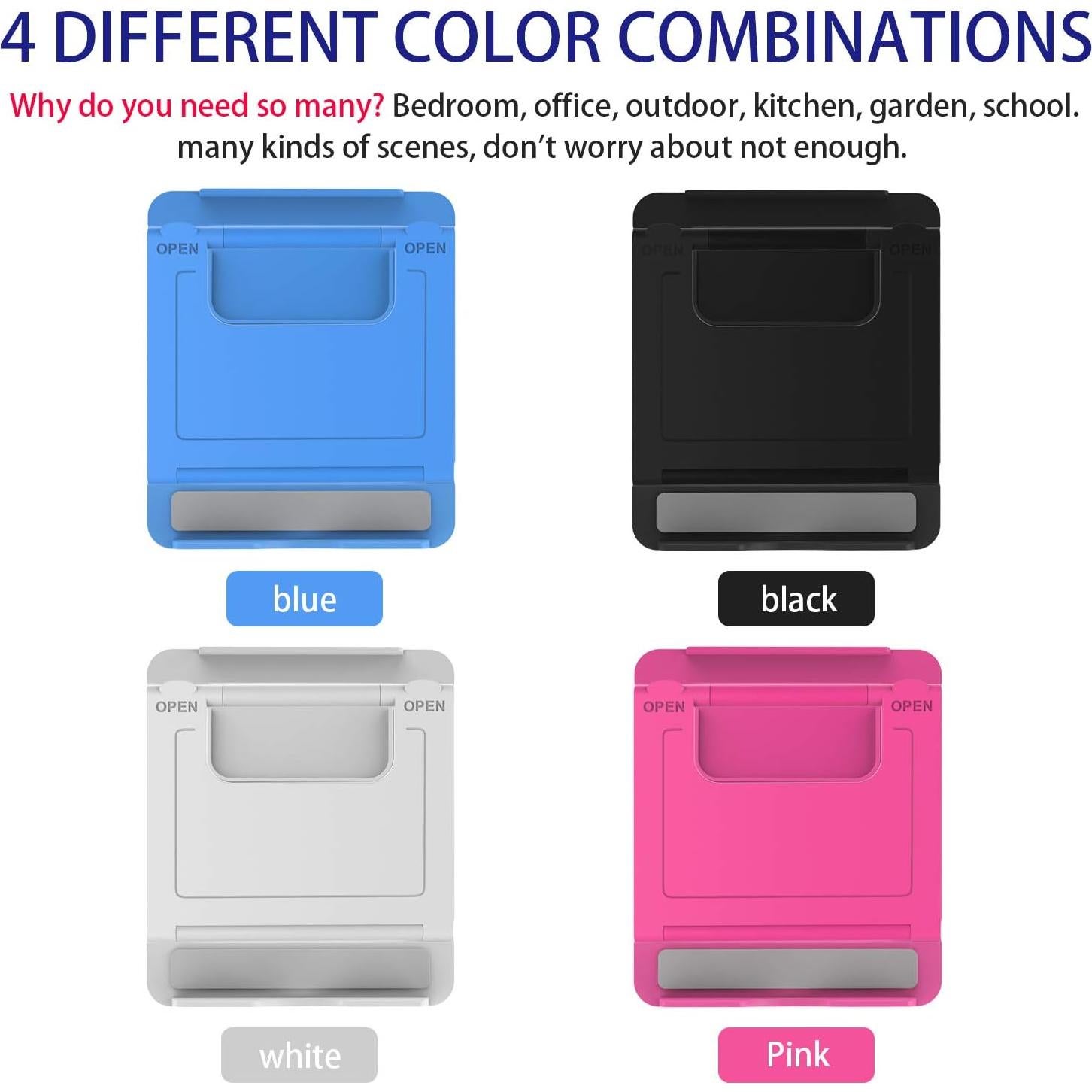 Soporte de Teléfono de Escritorio YENIE 4PACK Universal Ajustable