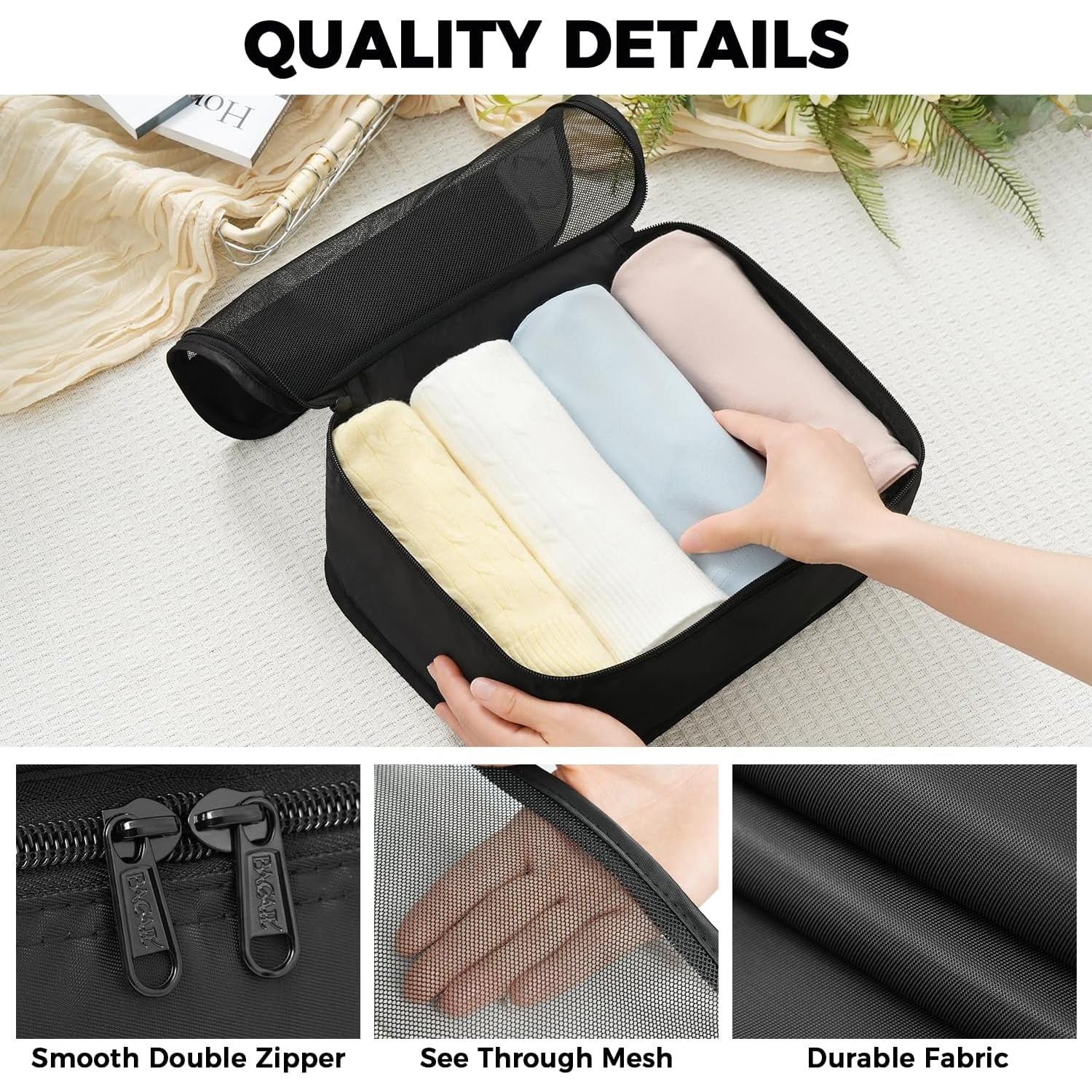 BAGAIL 9 Set Packing Cubes Luggage Packing Organizers for Travel Accessories