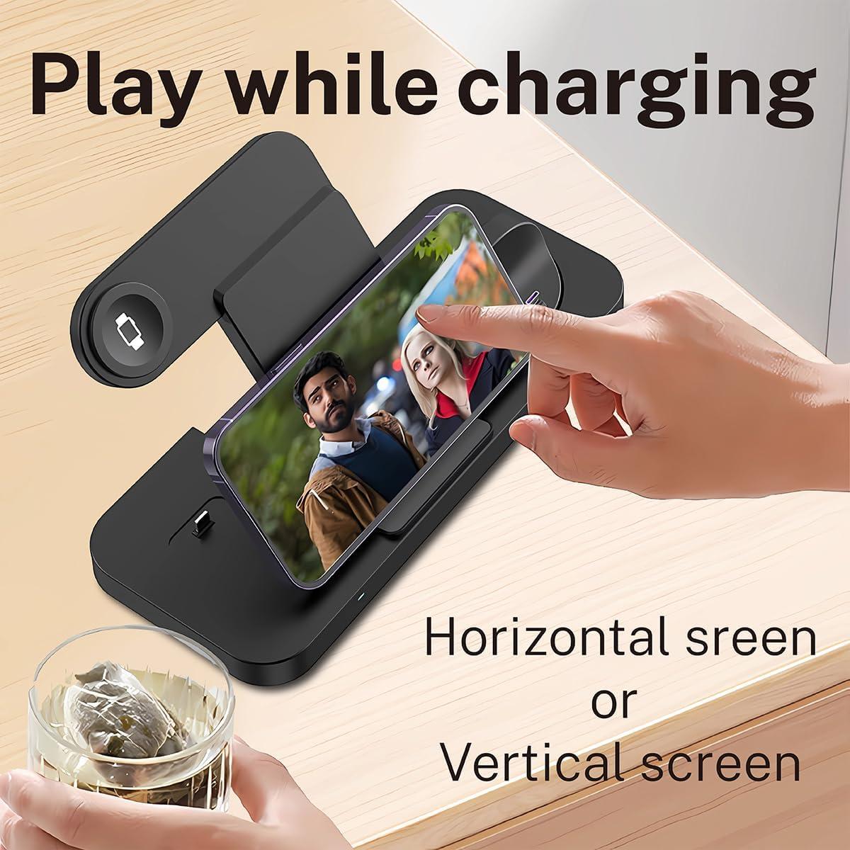 Estación de Carga Inalámbrica Rápida 6 en 1 SDYXJ 18W Qi