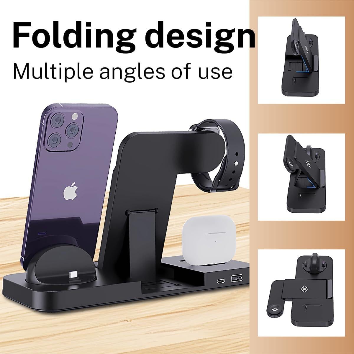 Estación de Carga Inalámbrica Rápida 6 en 1 SDYXJ 18W Qi