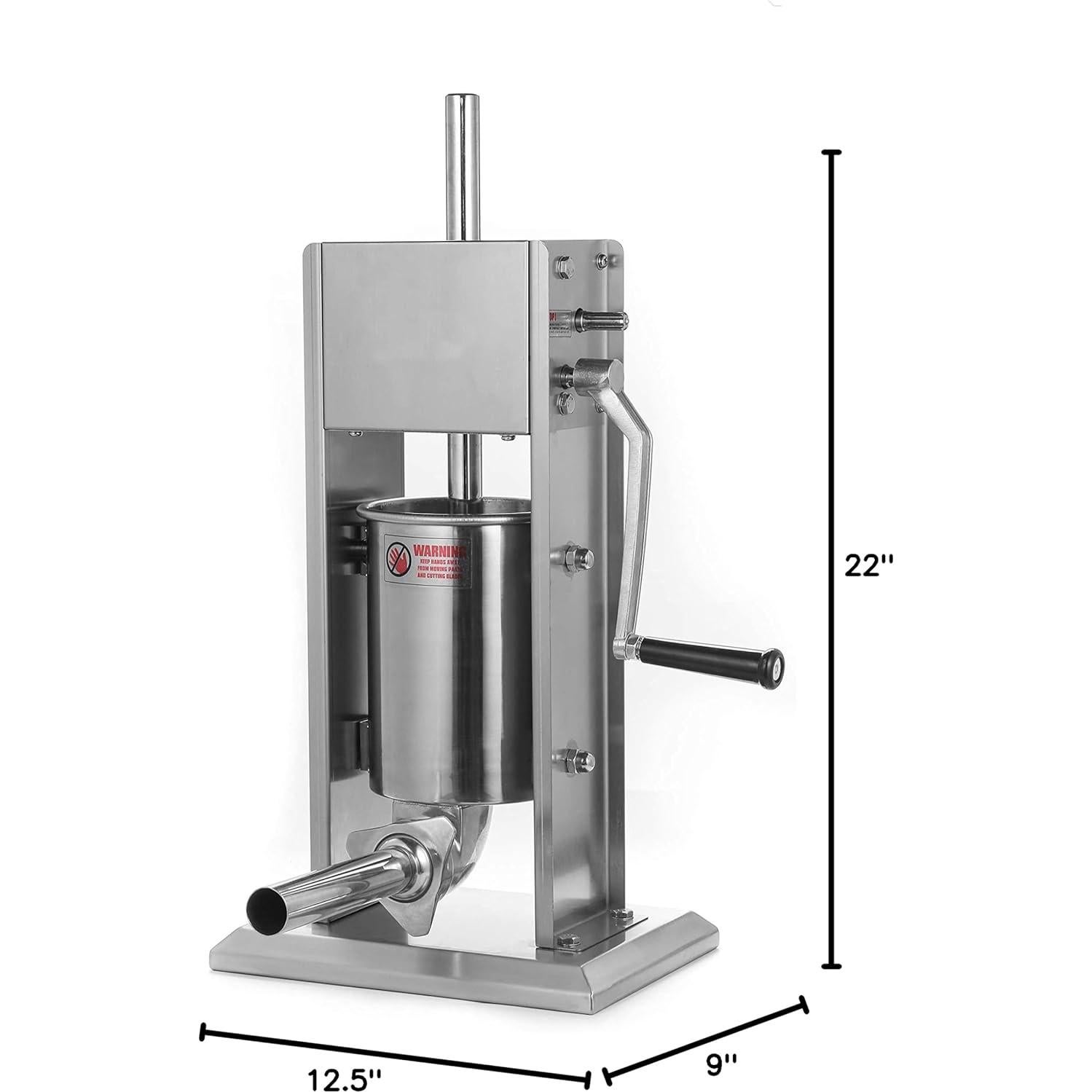 Rellenador de Salchichas Hakka de Acero Inoxidable 3L Doble Velocidad