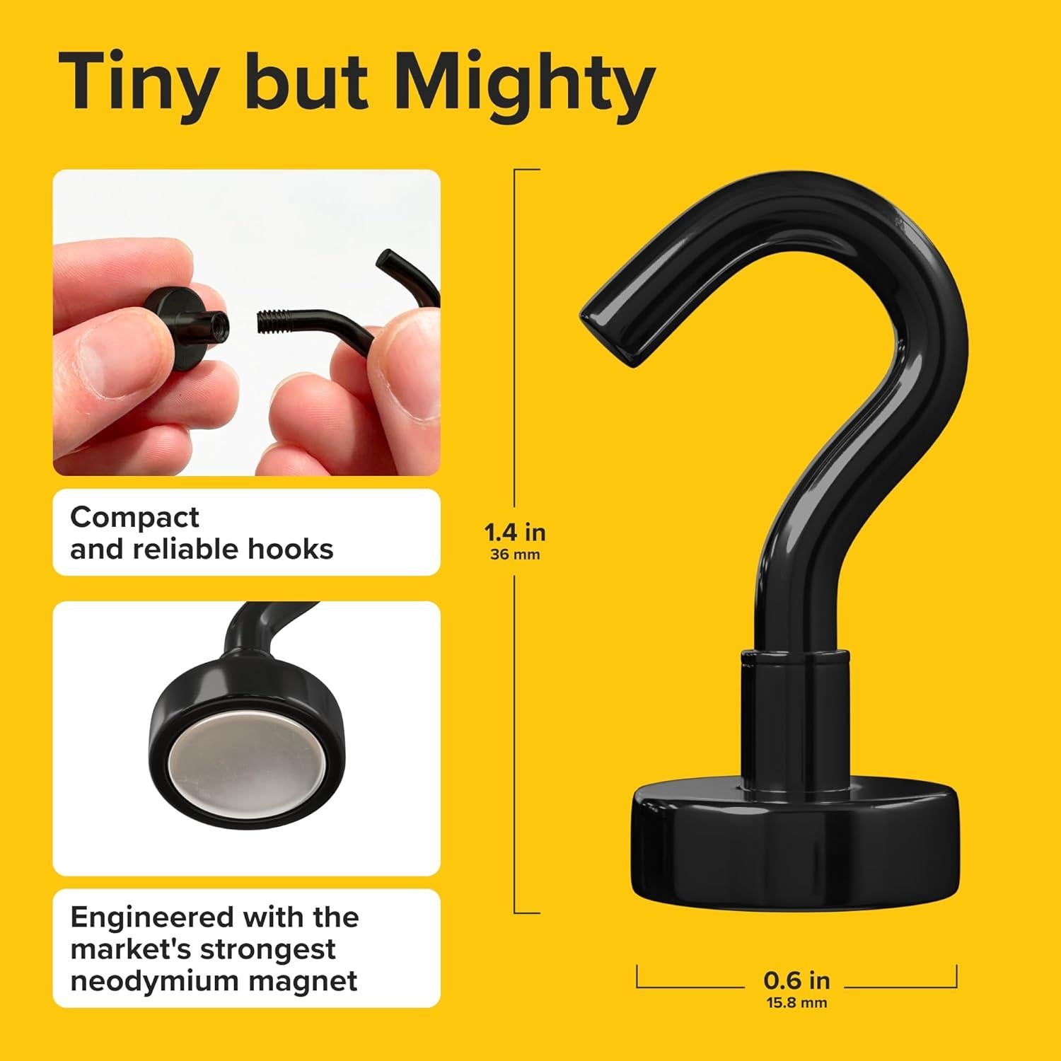 Ganchos Magnéticos X-bet MAGNET 6 Pcs 10.89 kg Negro