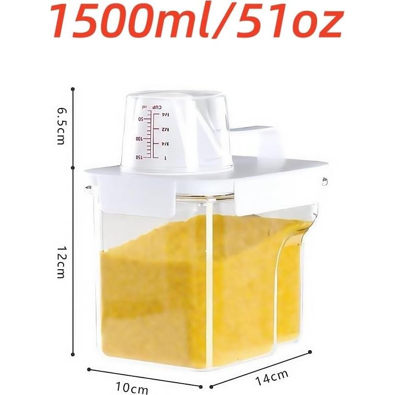 Envase Hermético de Almacenamiento Komost 1500ml con Taza Medidora