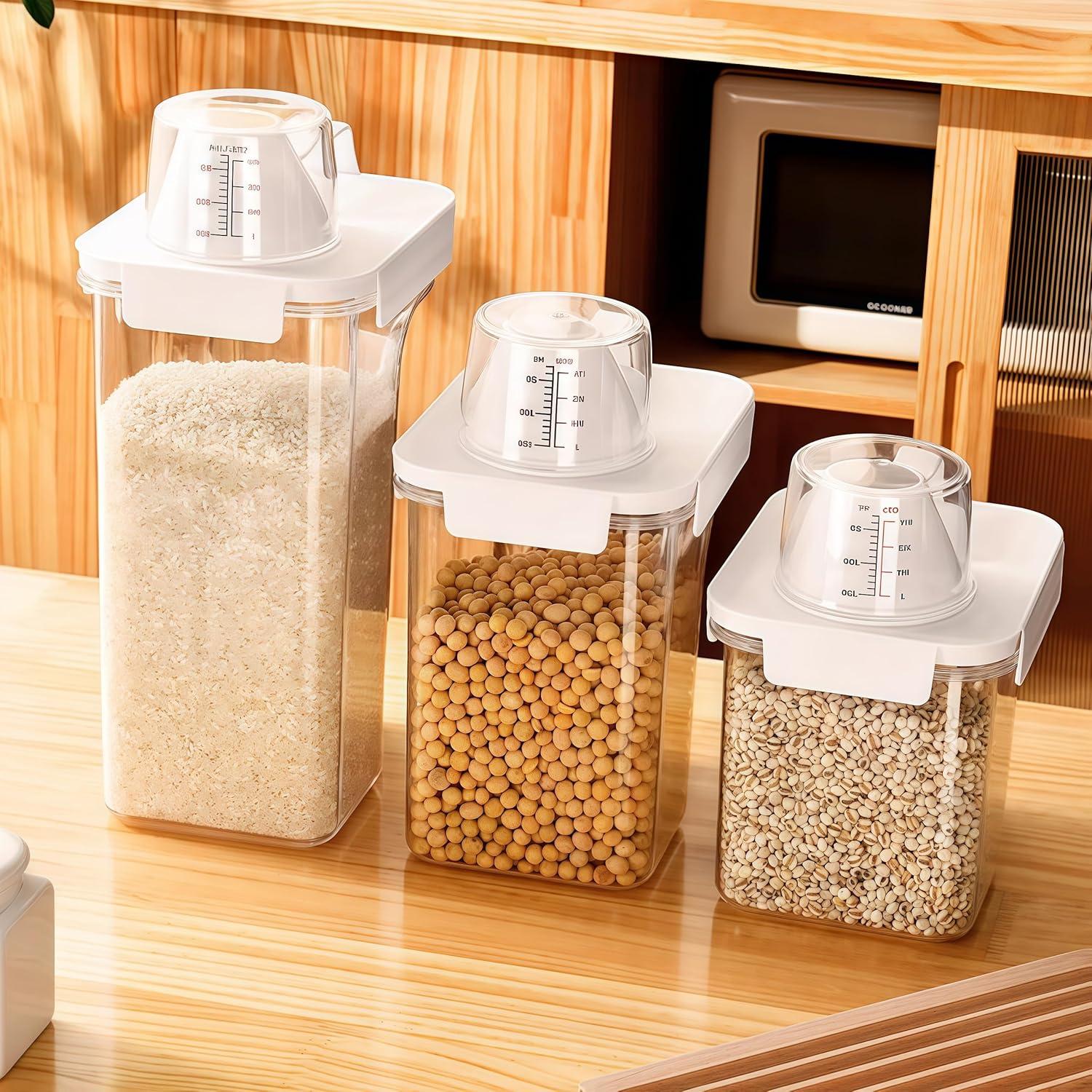 Envase Hermético de Almacenamiento Komost 1500ml con Taza Medidora