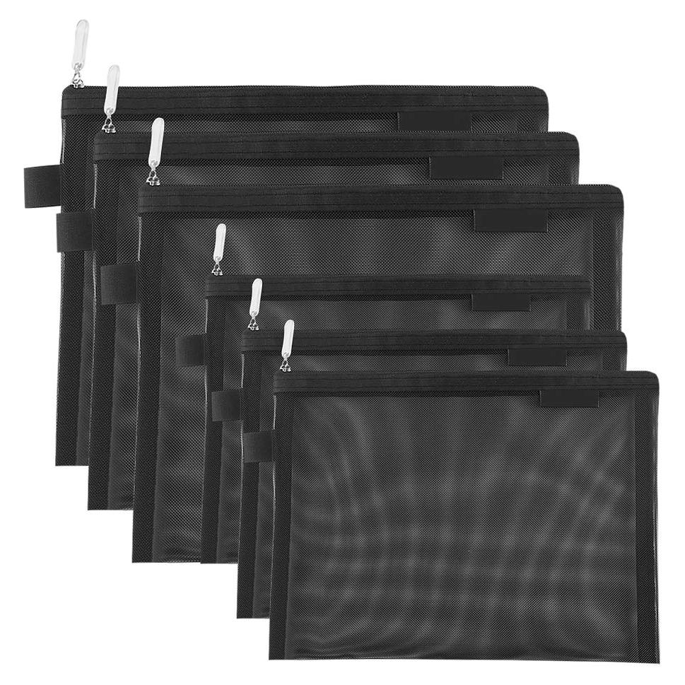 Juego de 6 Bolsas Cosméticas Transparentes Topfinder - Estuche de Maquillaje y Aseo