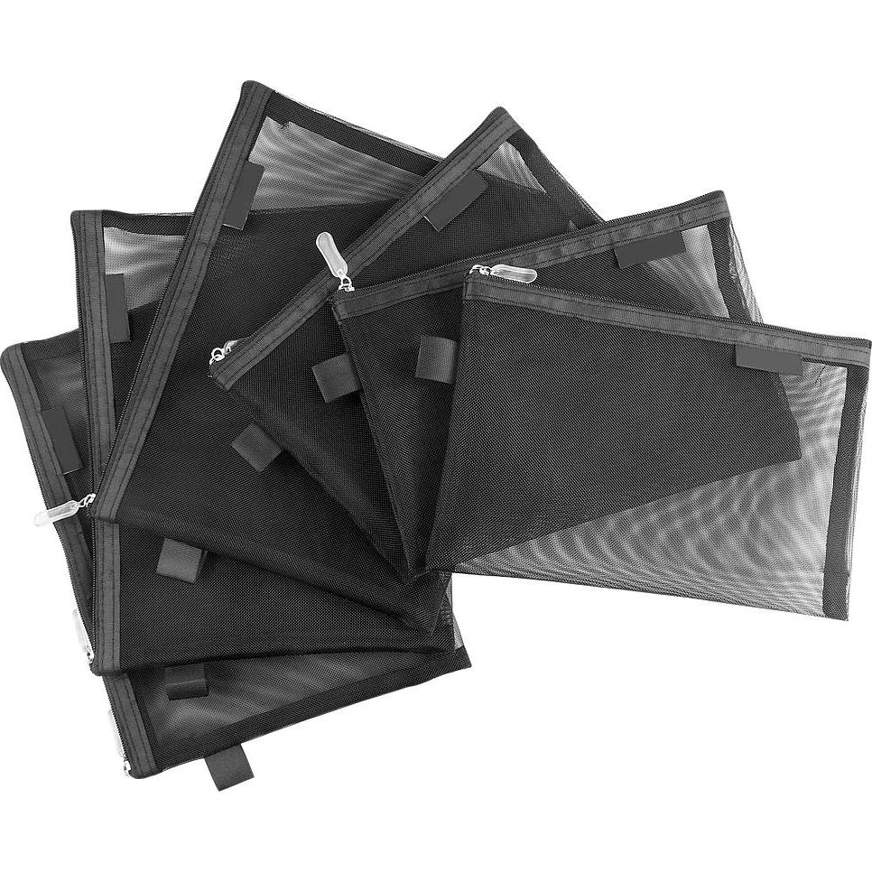 Juego de 6 Bolsas Cosméticas Transparentes Topfinder - Estuche de Maquillaje y Aseo