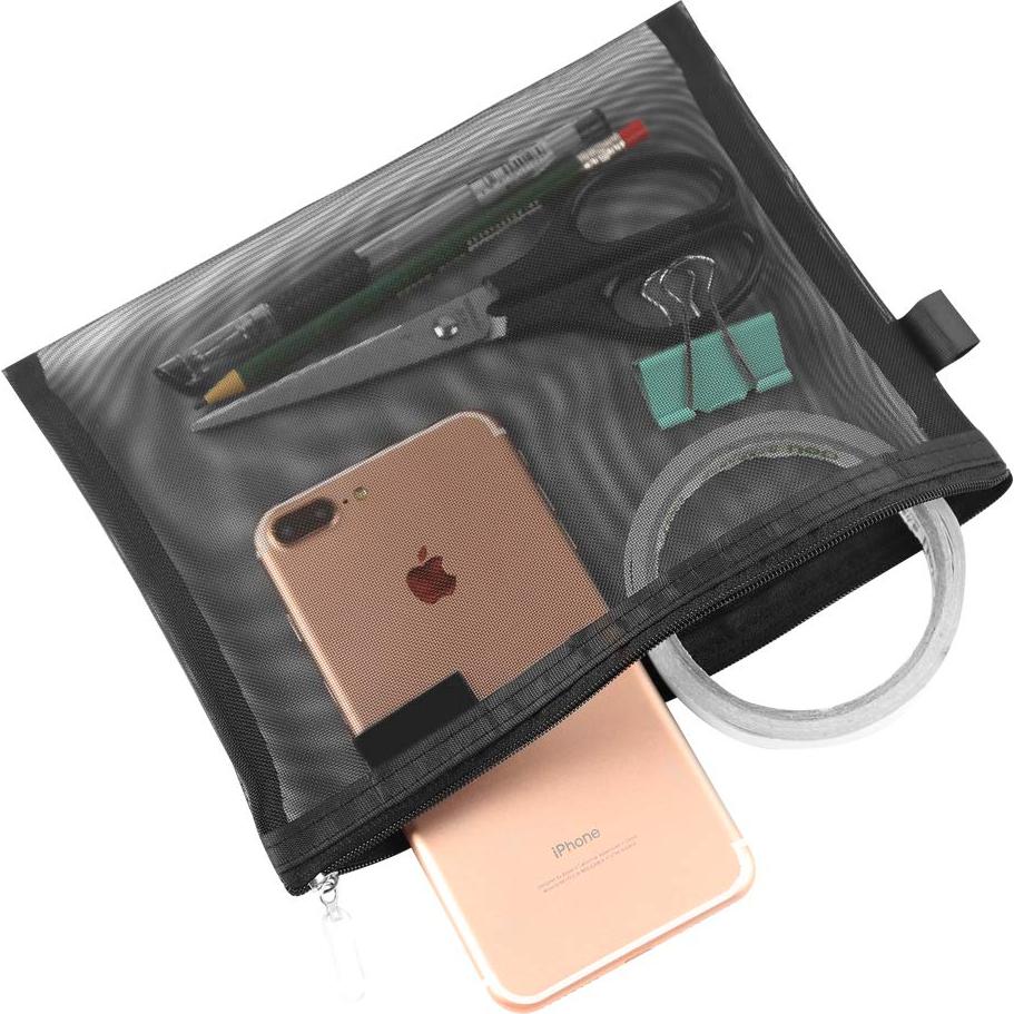 Juego de 6 Bolsas Cosméticas Transparentes Topfinder - Estuche de Maquillaje y Aseo