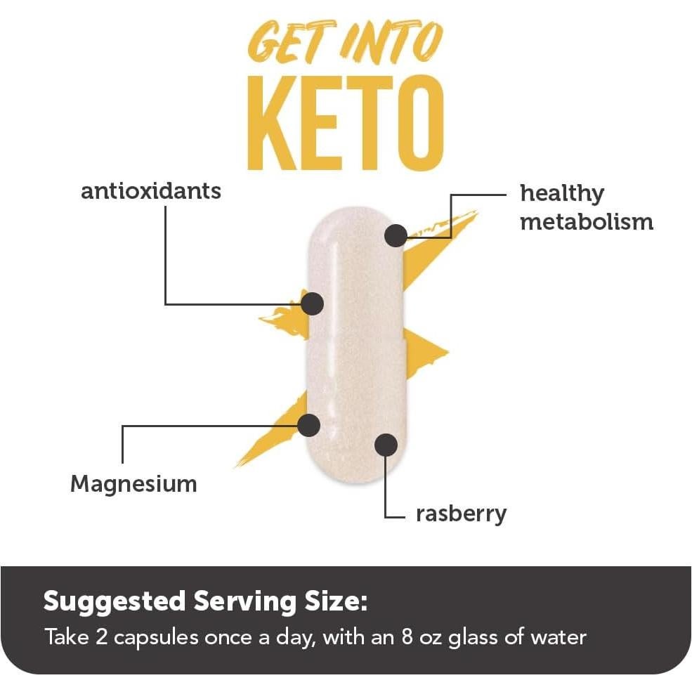 Suplemento Keto Vitamin Bounty - Cetonas de Frambuesa 60 Cápsulas