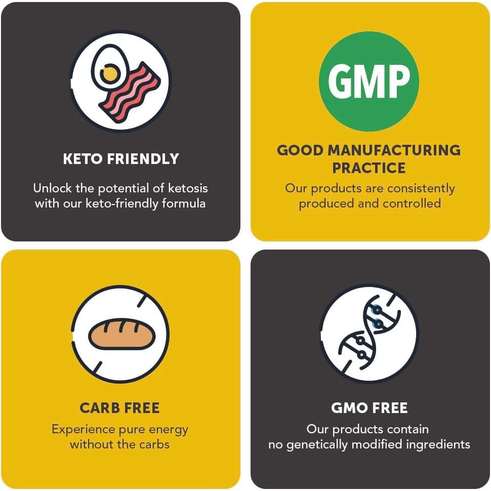 Suplemento Keto Vitamin Bounty - Cetonas de Frambuesa 60 Cápsulas