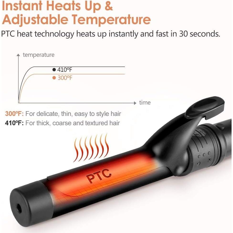 Plancha de Rizar 6 en 1 Uvistare con Barriles Cerámicos Intercambiables
