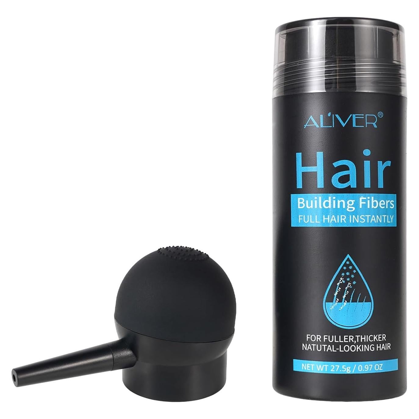 Fibras para el Cabello Aliver 27.5g - Relleno Instantáneo Negro