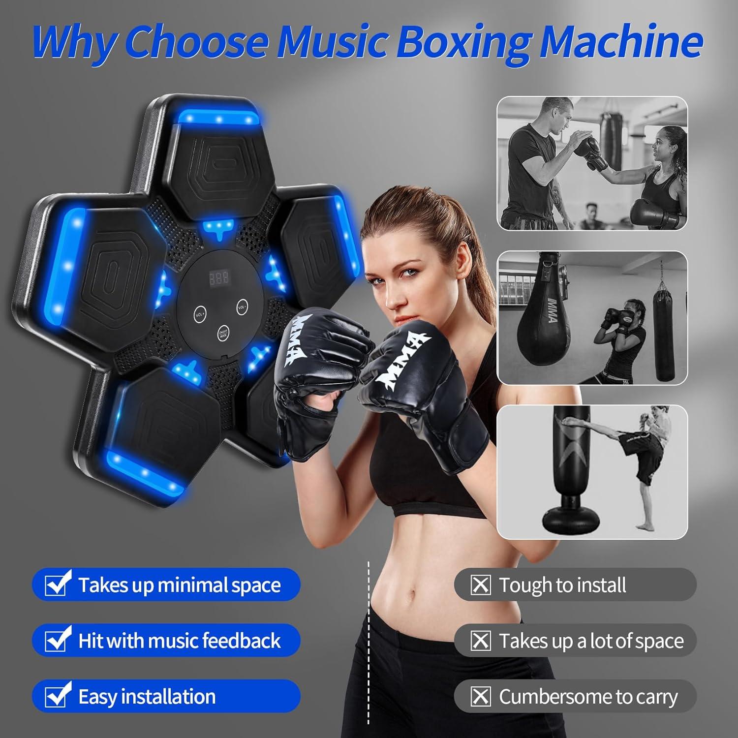 Máquina de Boxeo Musical SIALUX con Bluetooth y Guantes