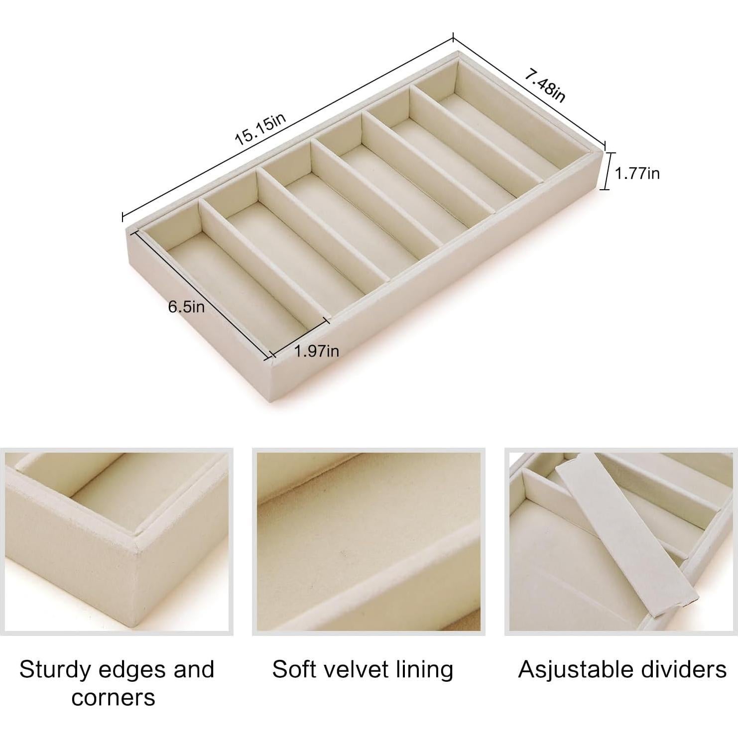 Organizador de Gafas XCRUI 2PCS Terciopelo 6 Compartimentos