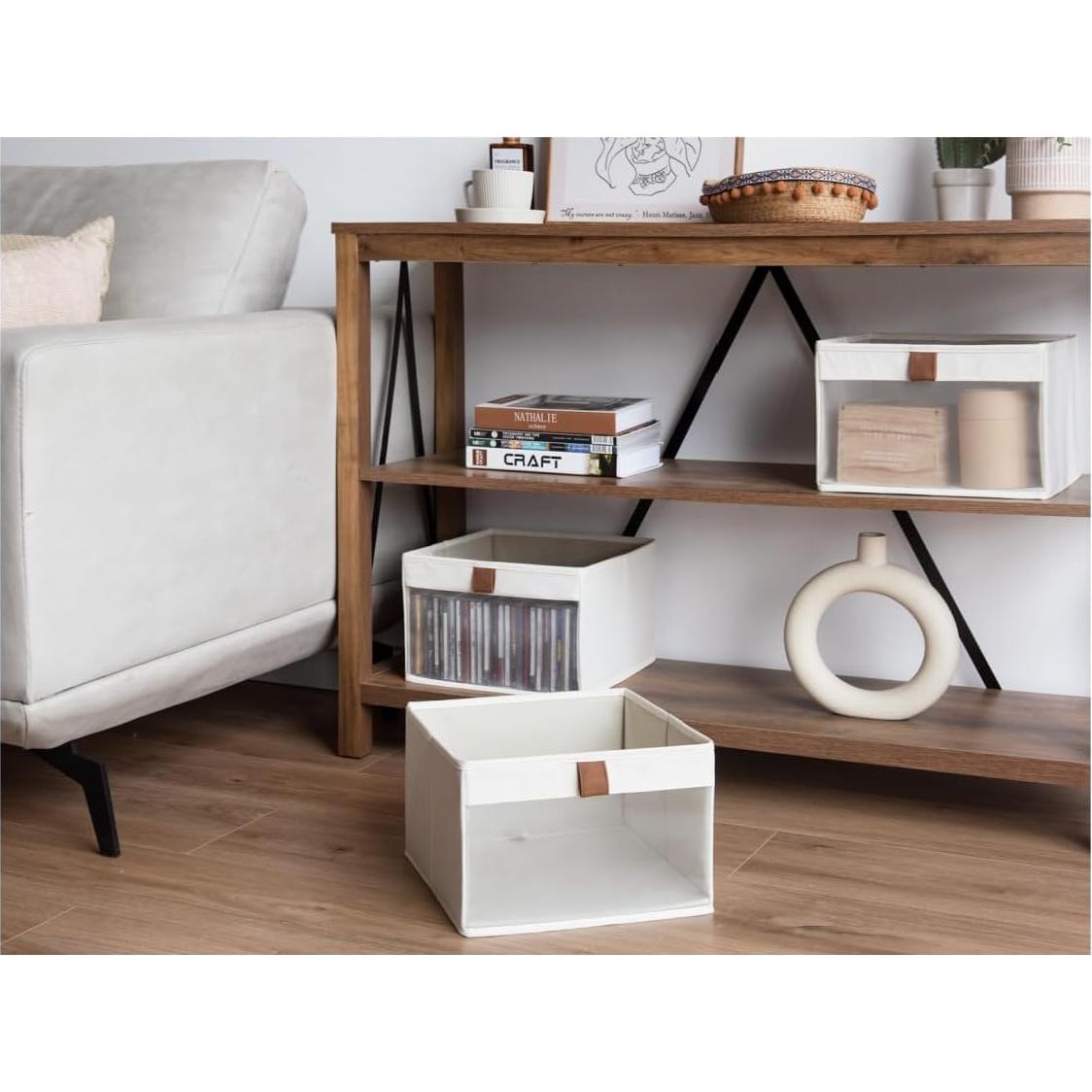 Cajas de Almacenamiento StorageWorks 3 Unidades Beige con Ventana