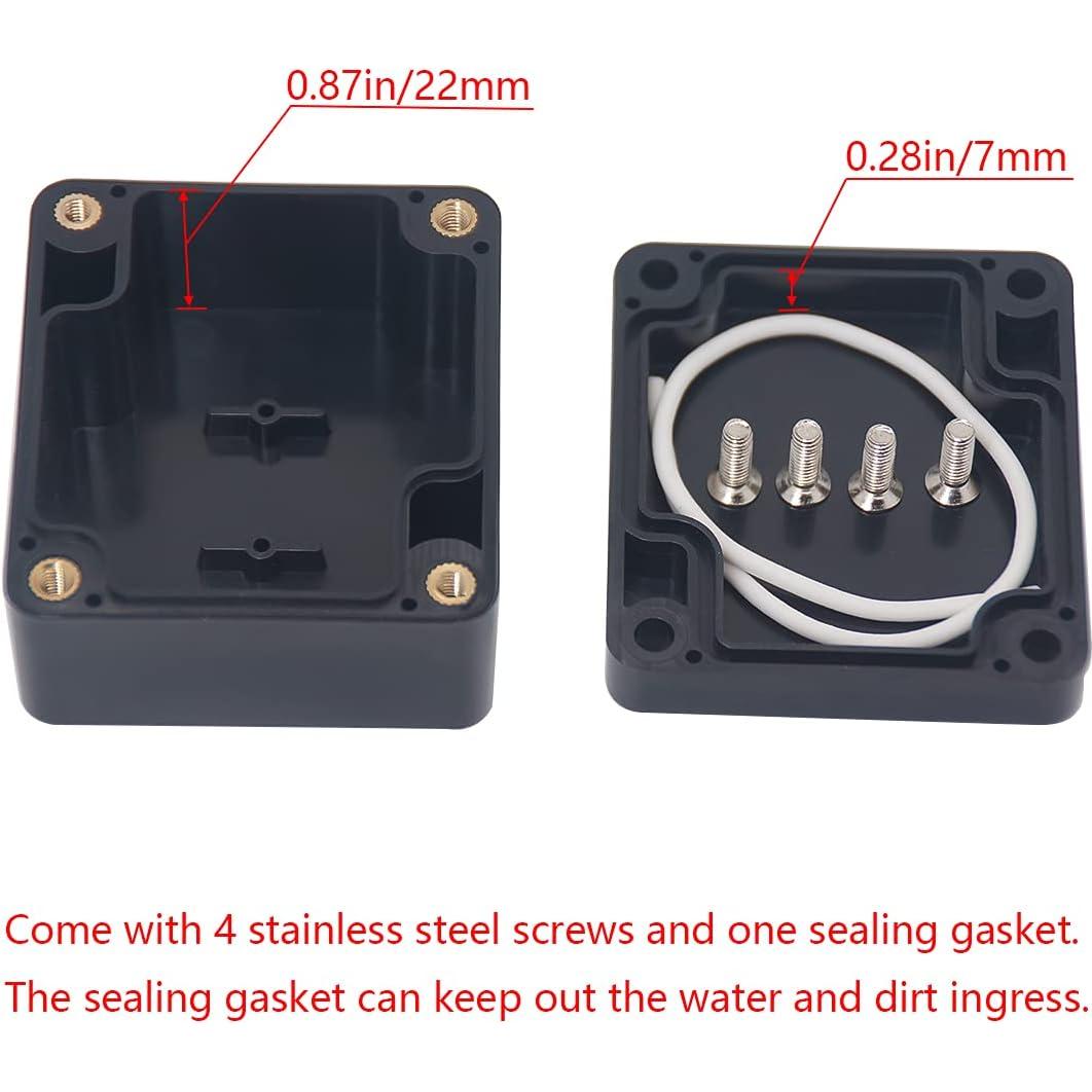 Caja de Proyecto IP65 Otdorpatio Negra 63x58x33mm a Prueba de Agua