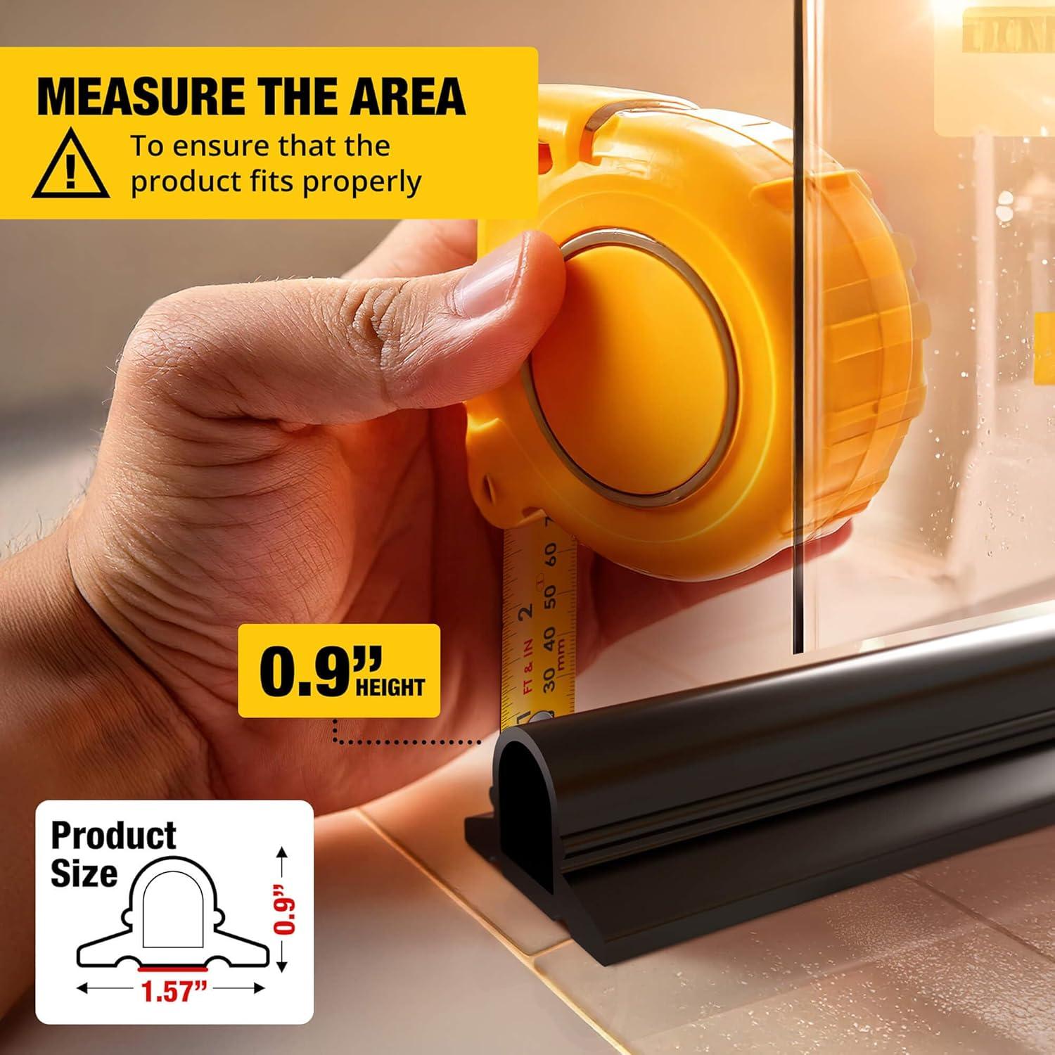 Barrera de Ducha Colapsable Hippo Dam 101.6 cm Negra