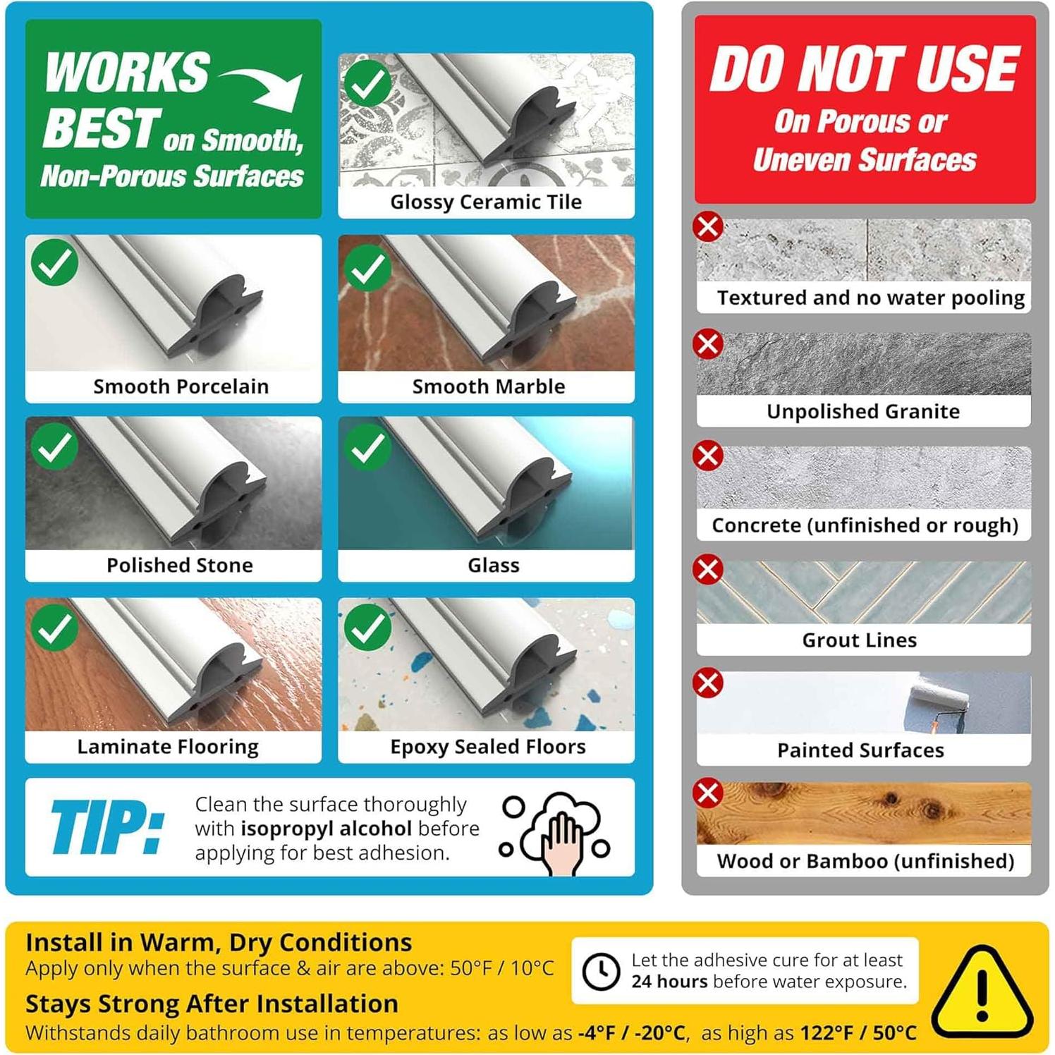 Barrera de Ducha Colapsable Hippo Dam 101.6 cm Negra