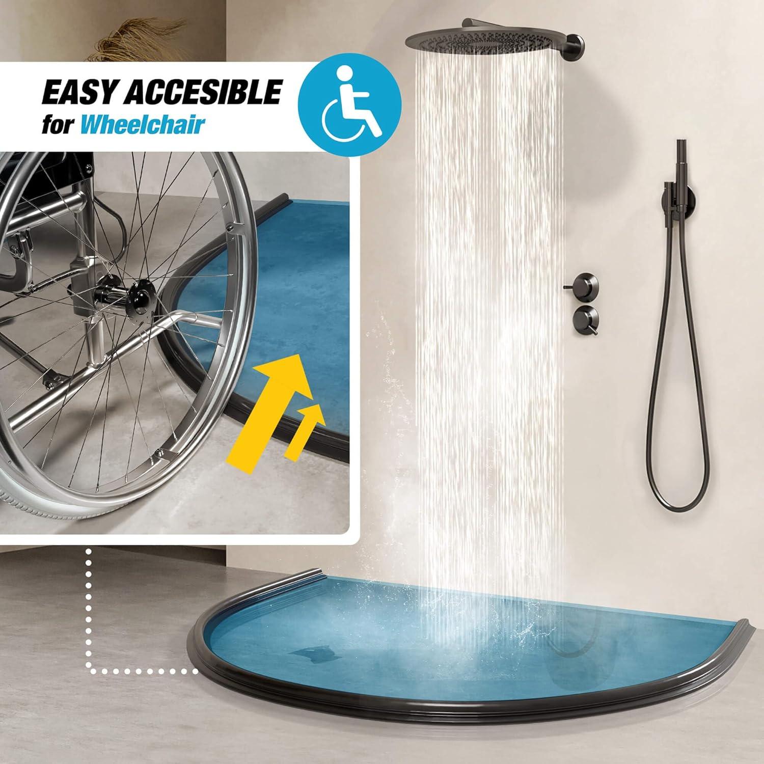 Barrera de Ducha Colapsable Hippo Dam 101.6 cm Negra