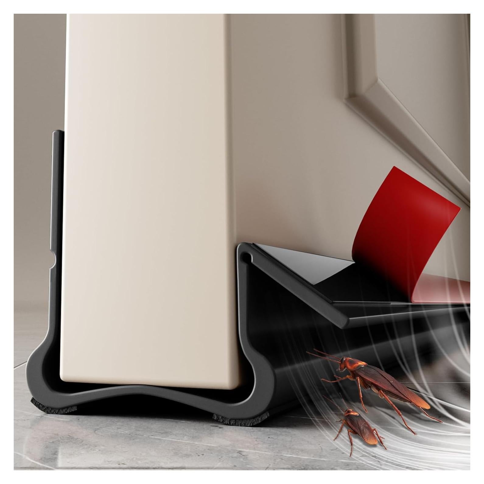 Tapón de Corrientes de Aire para Puertas VI EN POPO 93 cm Negro