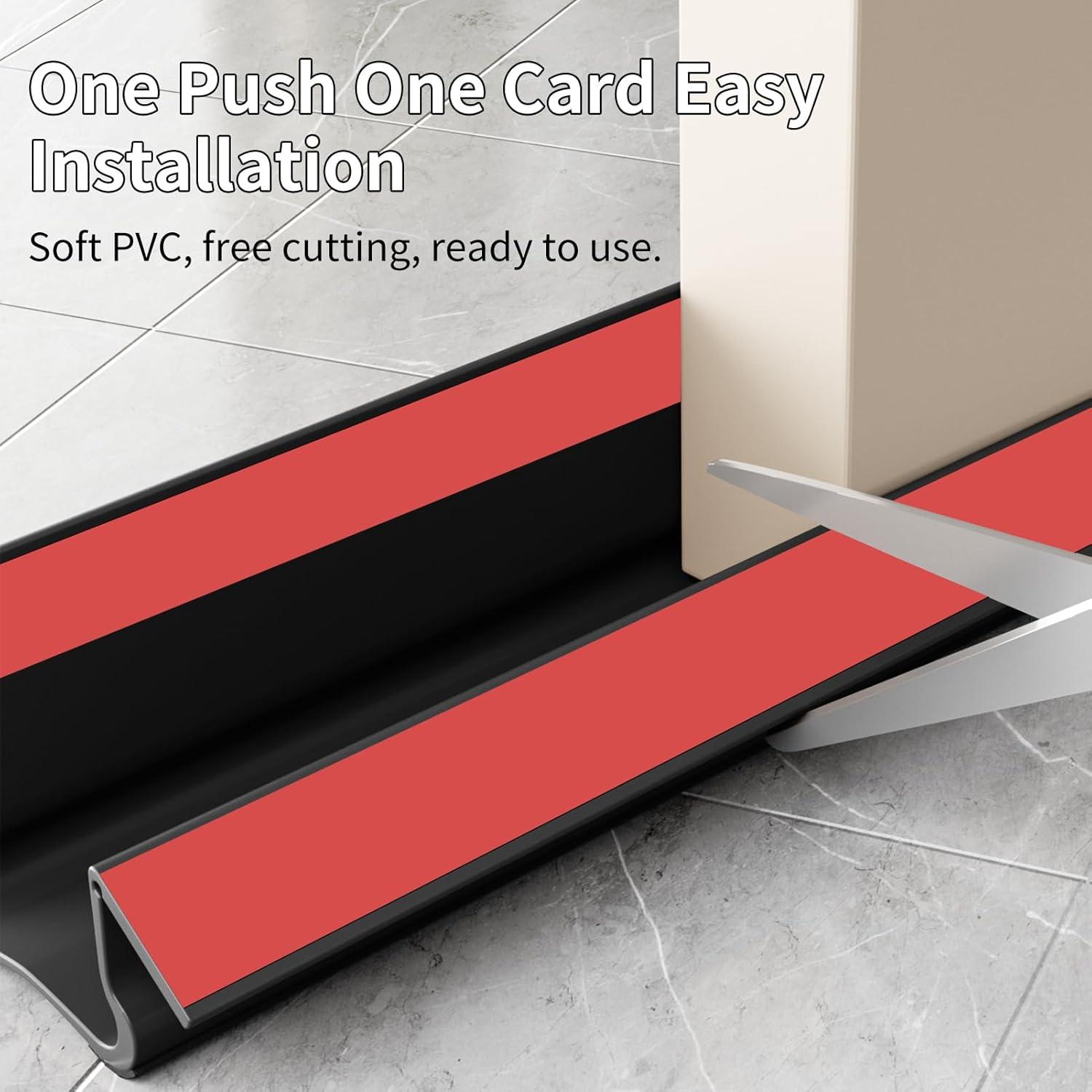 Tapón de Corrientes de Aire para Puertas VI EN POPO 93 cm Negro