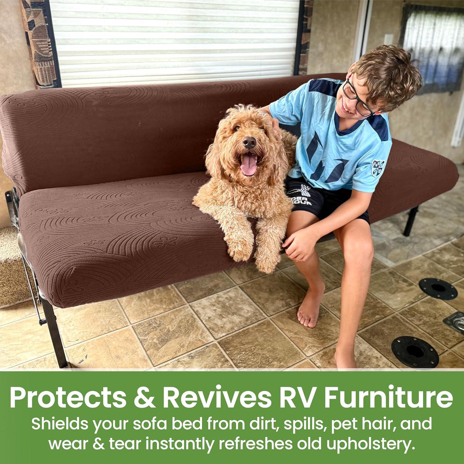 Cubiertas de Sofá Hudson Comfort RV 2 Piezas Chocolate