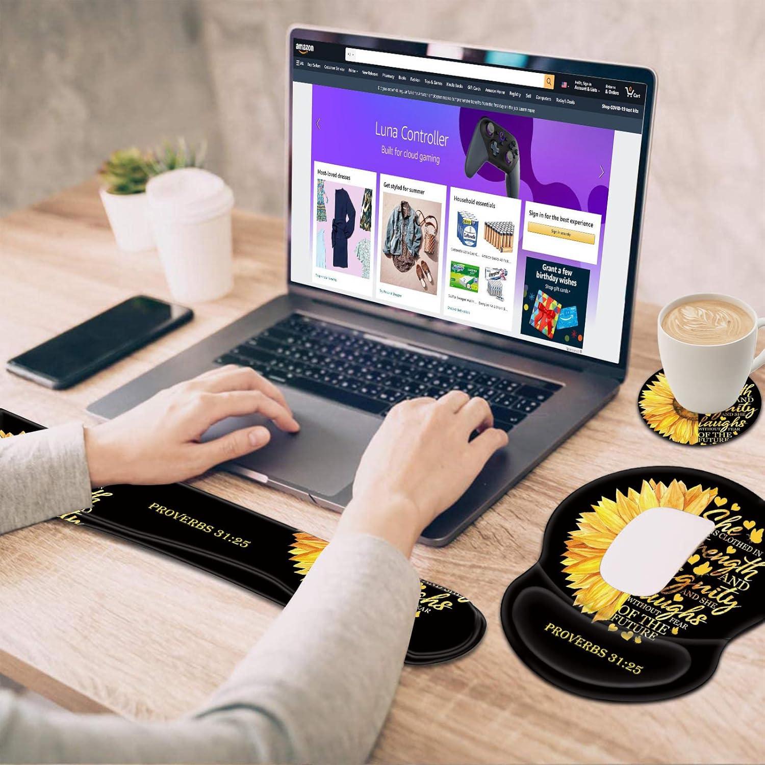 Juego de Almohadillas Ergonómicas CUISHAN para Teclado y Ratón