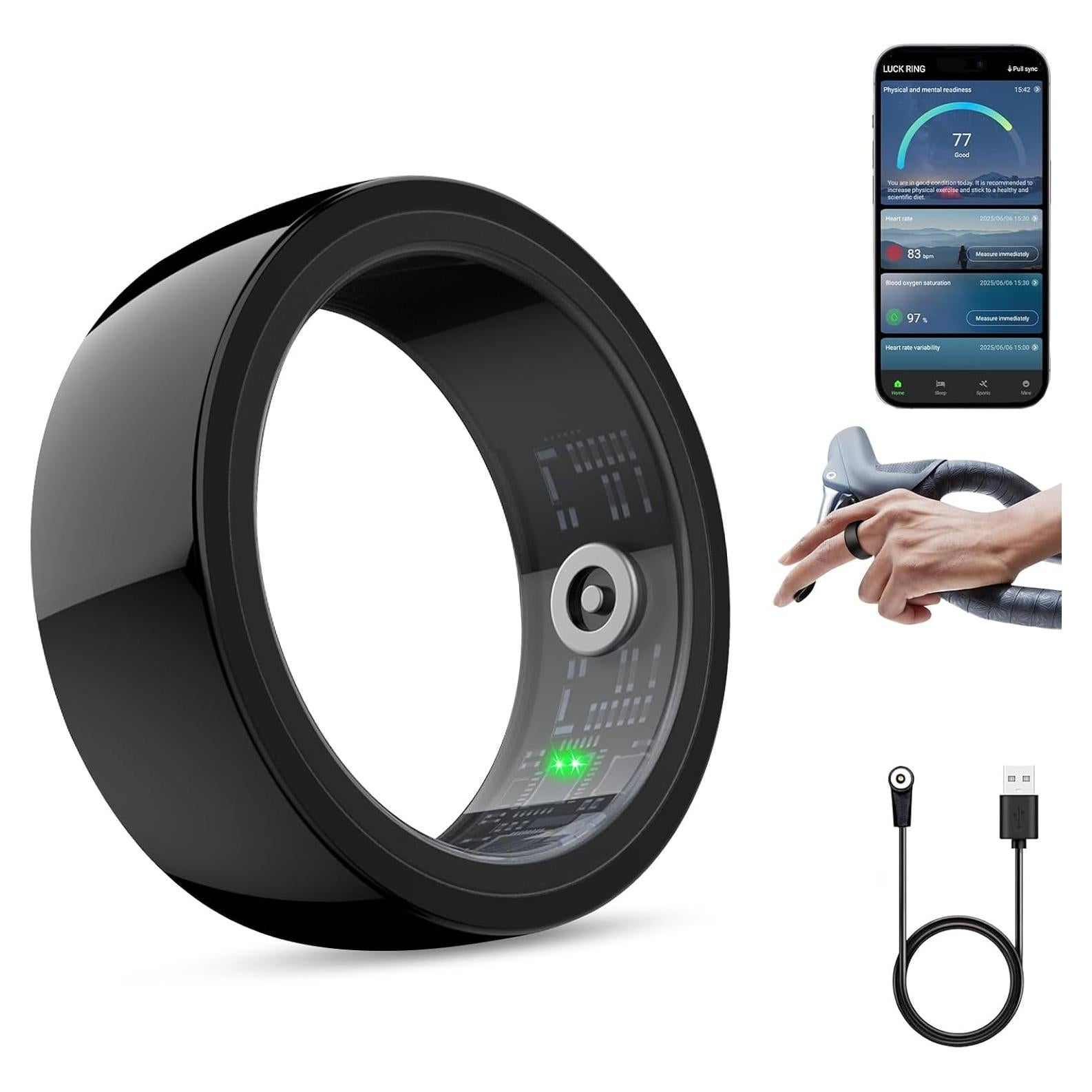 Anillo Inteligente NUDZENI para Salud, Monitoreo Cardíaco y Sueño