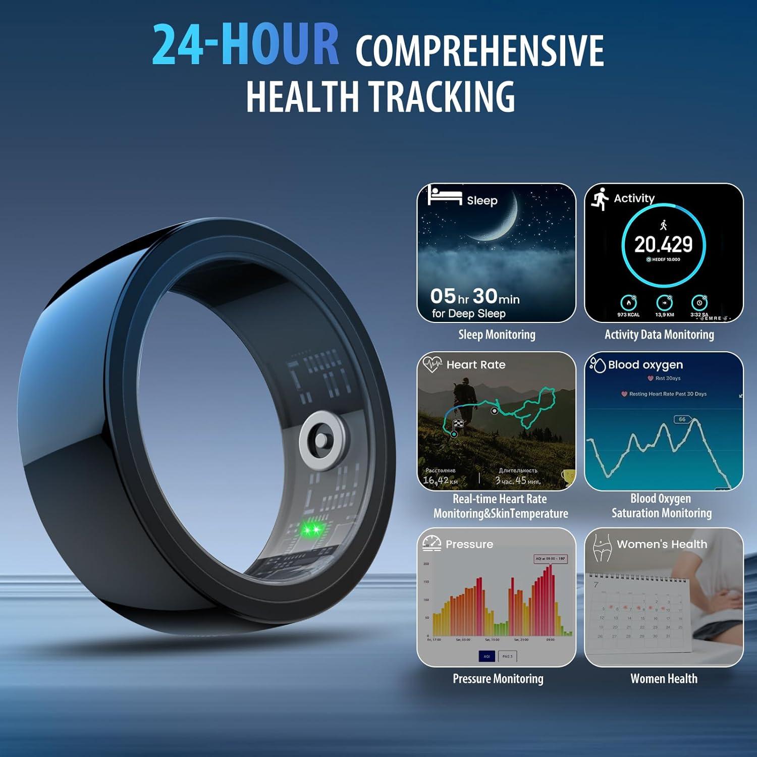 Anillo Inteligente NUDZENI para Salud, Monitoreo Cardíaco y Sueño