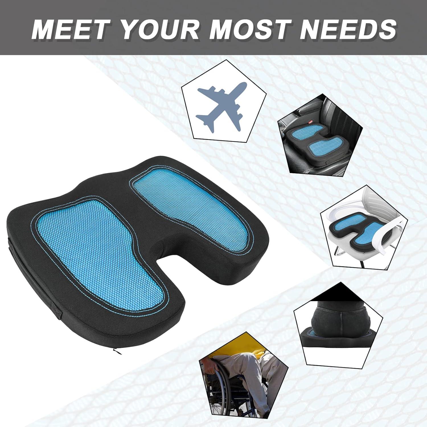 Cojín de Gel y Espuma de Memoria CAR-GRAND para Asientos