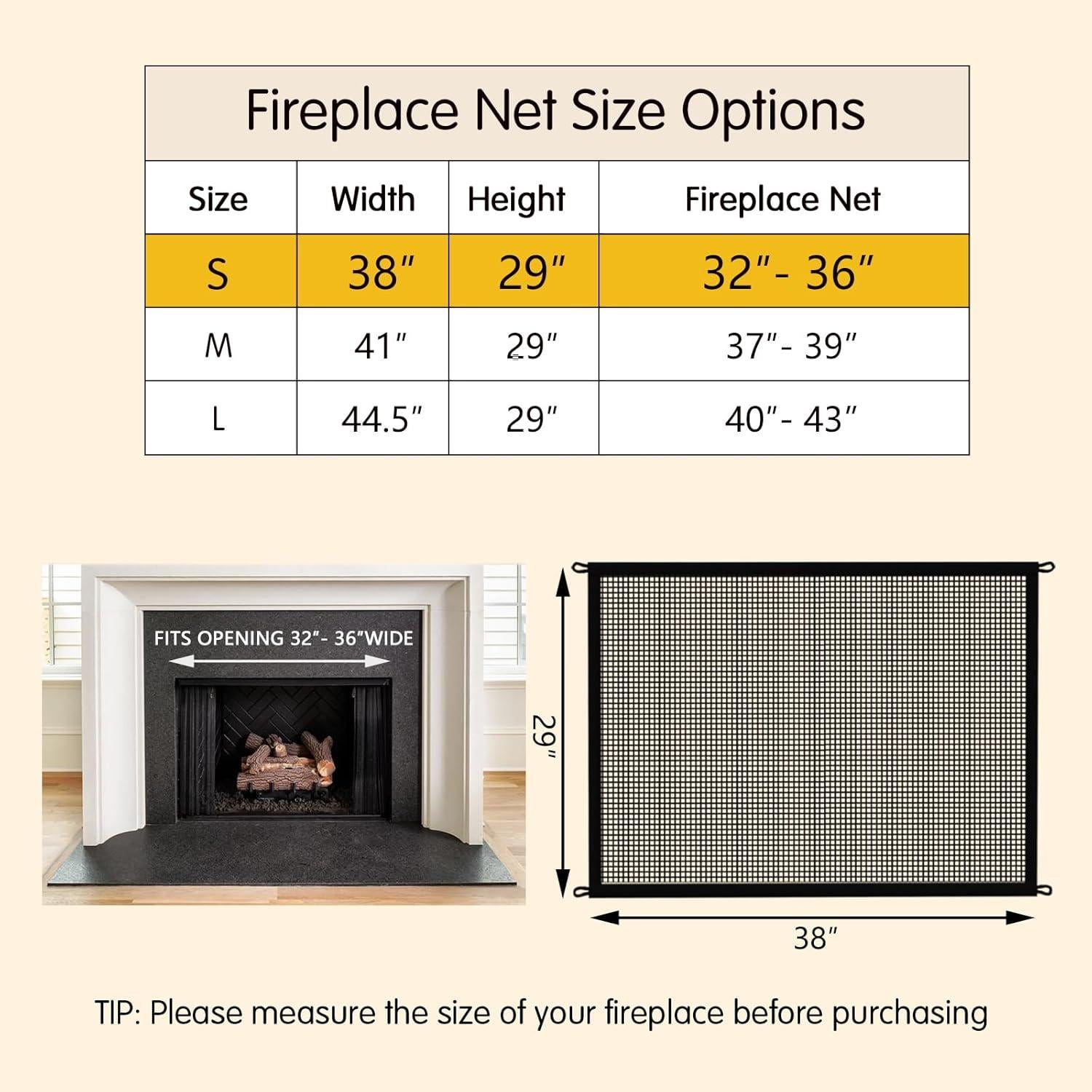 Malla de Chimenea Segura Cupount 73.66cm x 96.52cm para Niños y Mascotas