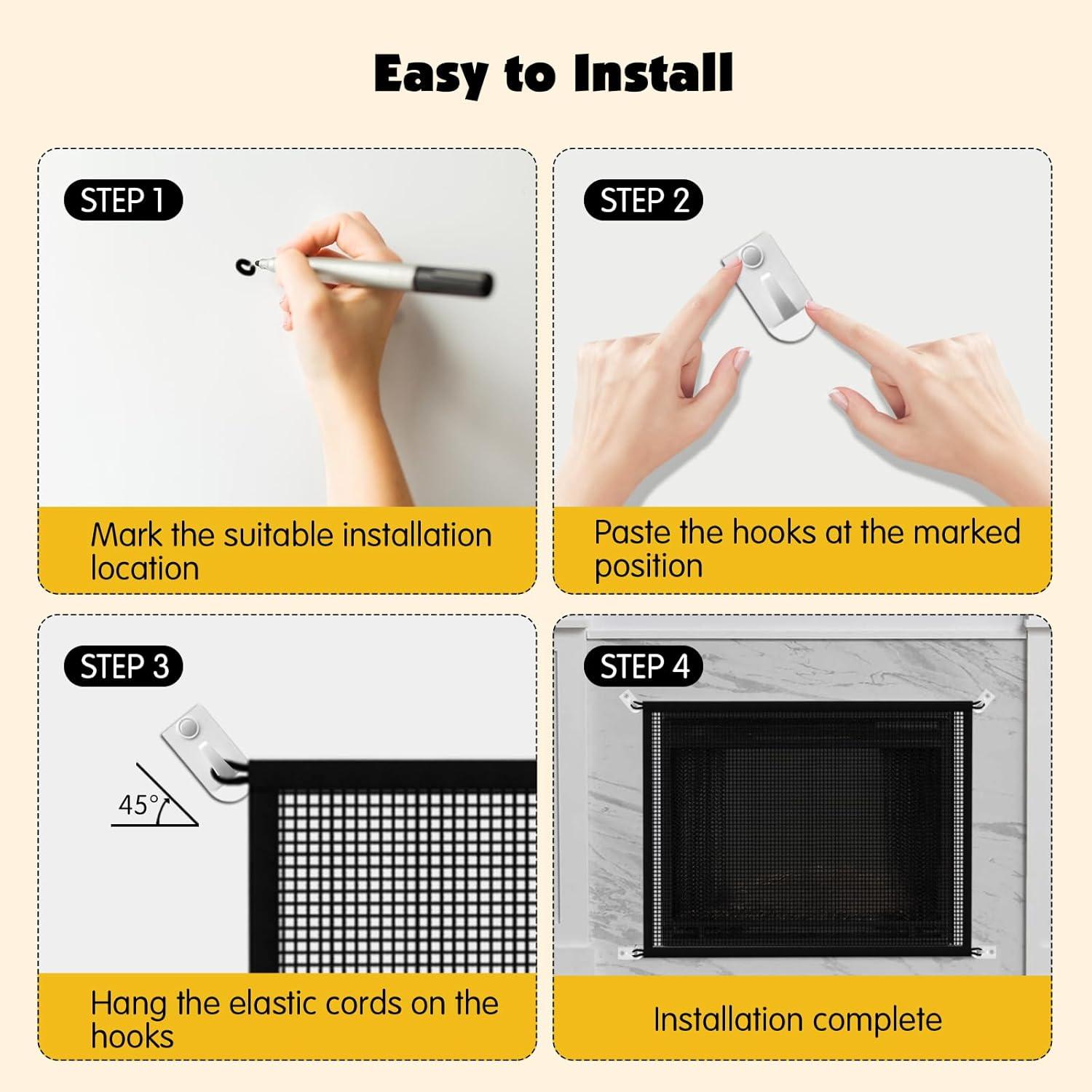 Malla de Chimenea Segura Cupount 73.66cm x 96.52cm para Niños y Mascotas