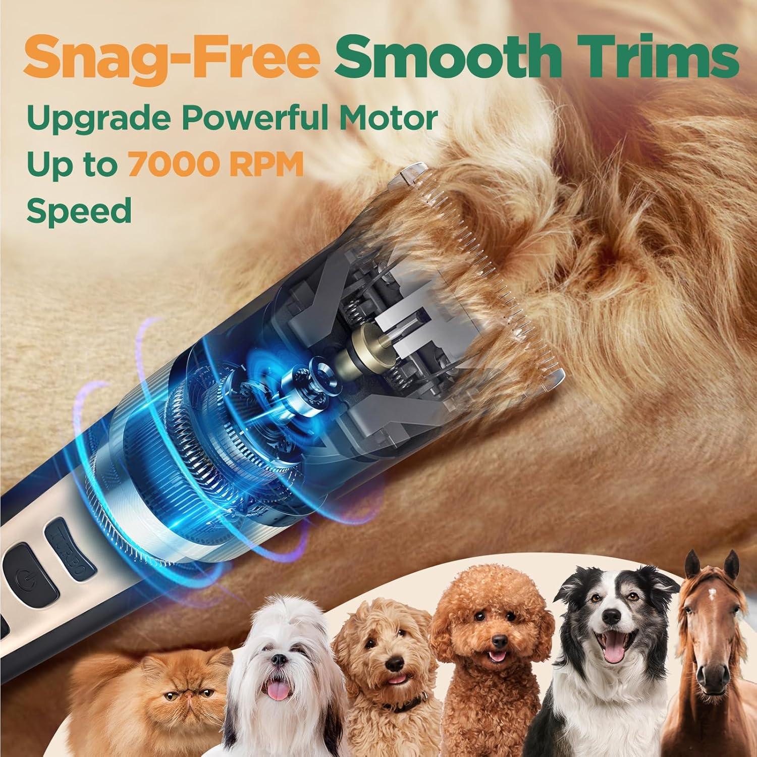 Cortapelos Inalámbrico Gimars 4 Velocidades 7000 RPM para Mascotas