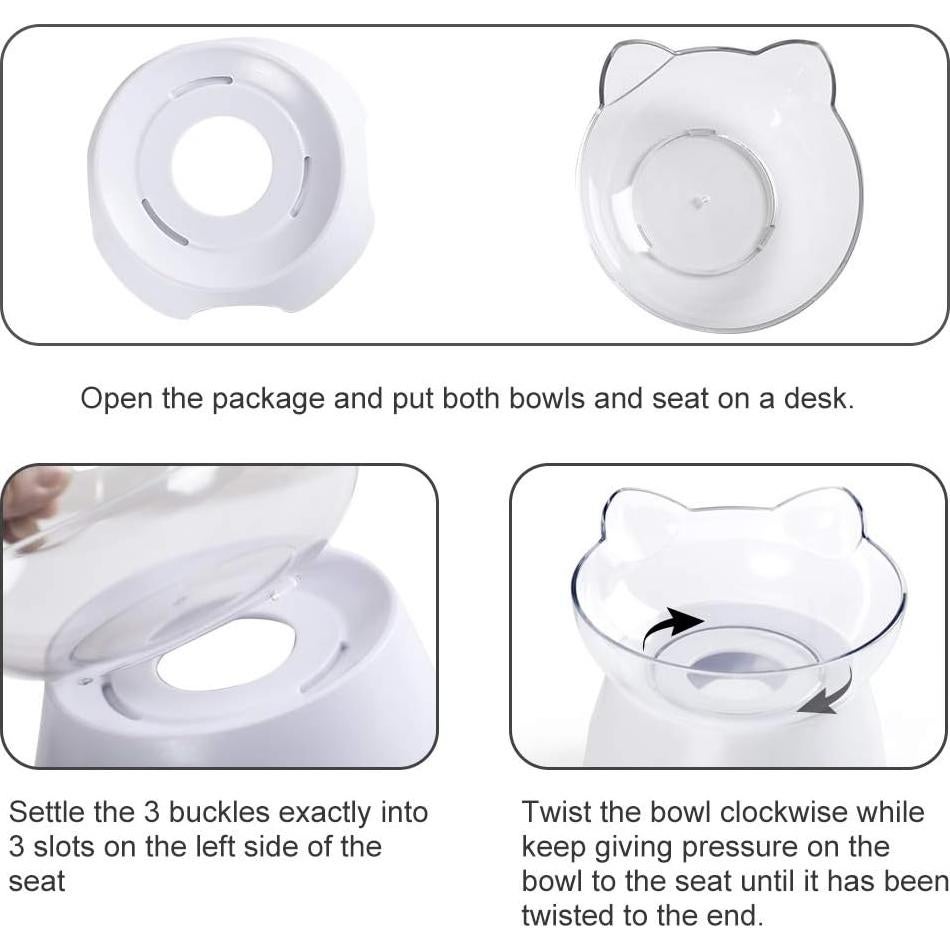 Cuencos Antideslizantes Inclinados MILIFUN para Gato y Perro